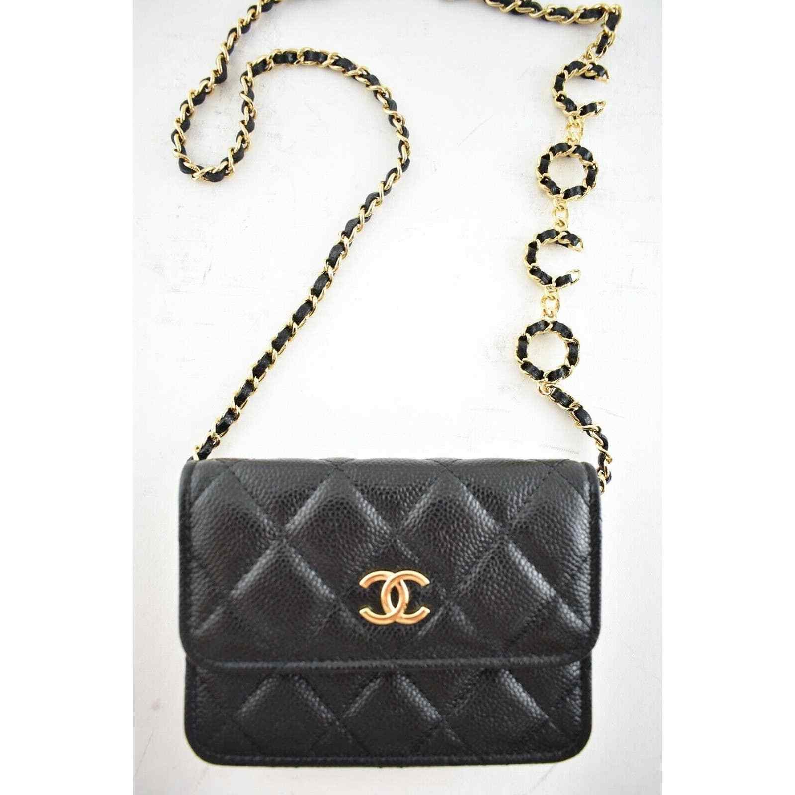 Chanel Chanel Mini Wallet On Chain Gold COCO Shoulder Crossbody Bag Size ONE SIZE - 2 Thumbnail