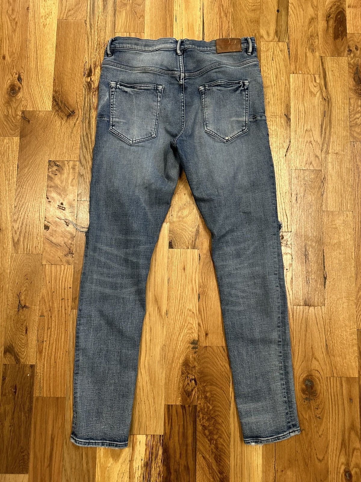 Purple Brand Purple Brand Knee Hole Dark Blue Denim Jeans Size 33 Size US 33 - 4 Thumbnail
