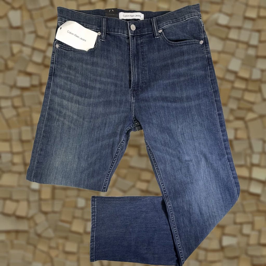 Calvin Klein Calvin Klein Secaucus Slim Fit Jeans Denim 34x30 Blue Men’s Regular Stretch 5-Pocket NWT Size US 34 / EU 50 - 1 Thumbnail