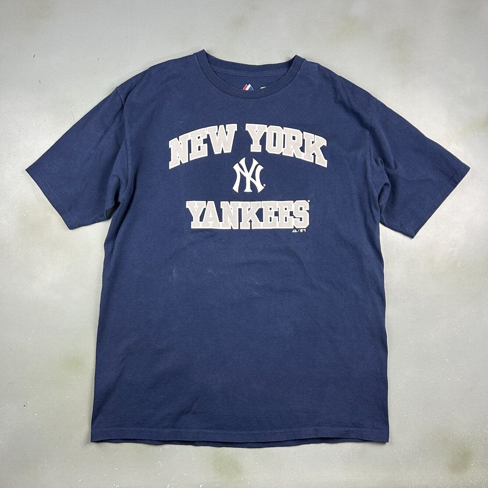 Majestic VINTAGE | New York Yankees Arch Logo Baseball T-Shirt sz L Size US L / EU 52-54 / 3 - 1 Thumbnail
