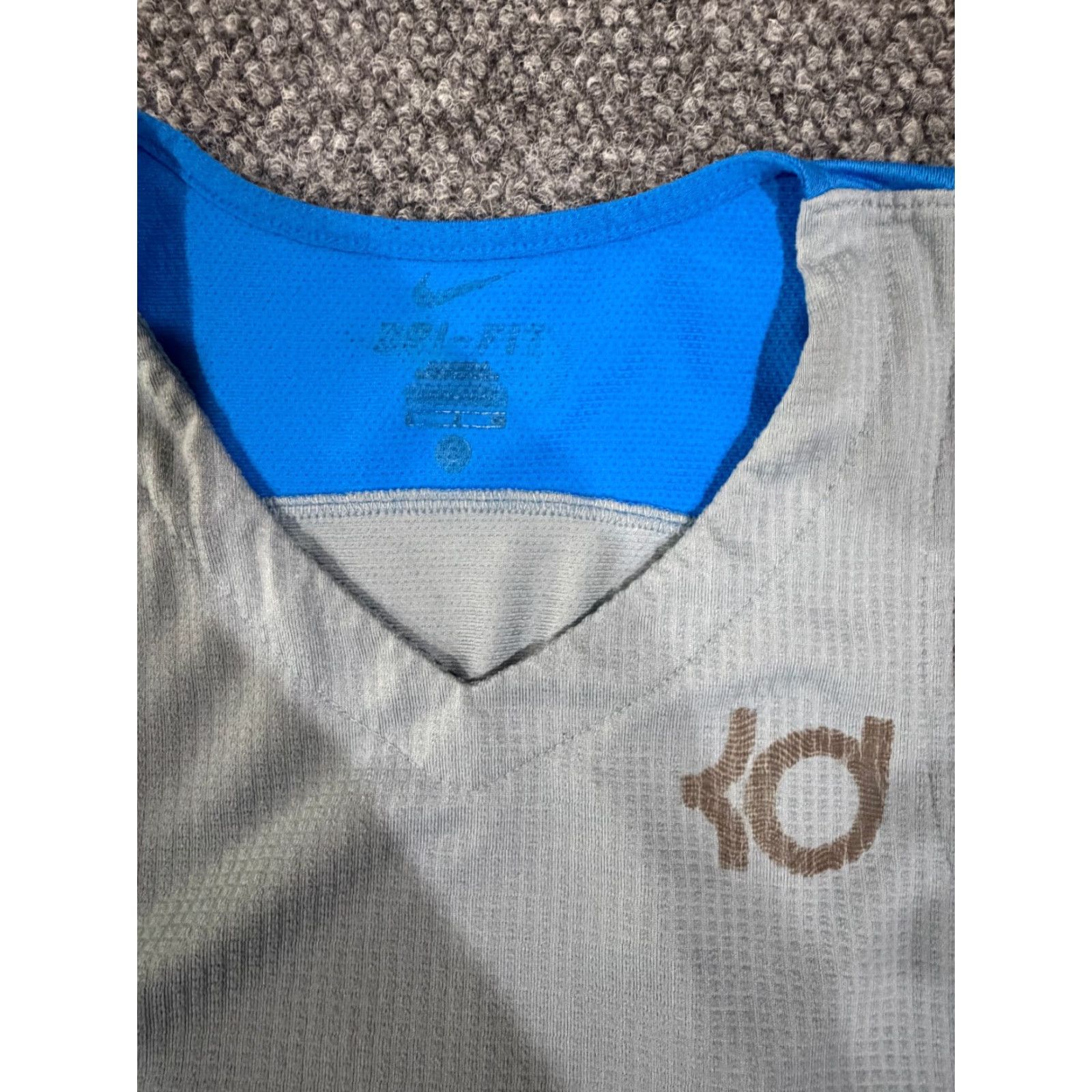 Nike Nike Dri-Fit Tank Top Mens S Gray Blue Sleeveless Basketball Athletic Shirt Size US S / EU 44-46 / 1 - 6 Thumbnail