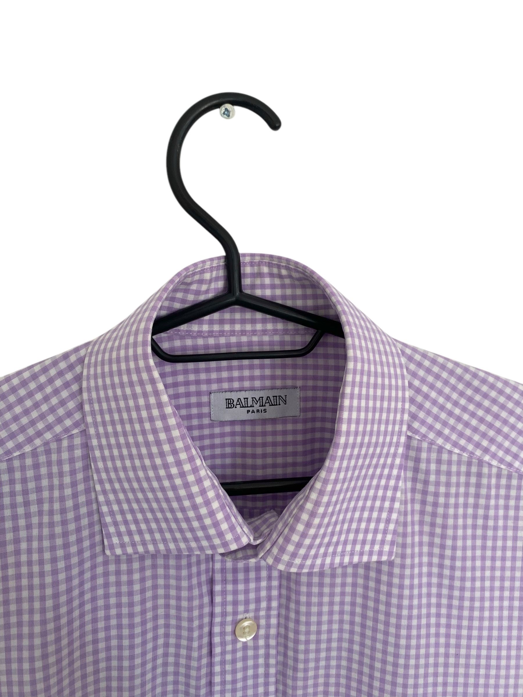 Balmain × Pierre Balmain plaid shirt size 39 Size 38R - 2 Thumbnail