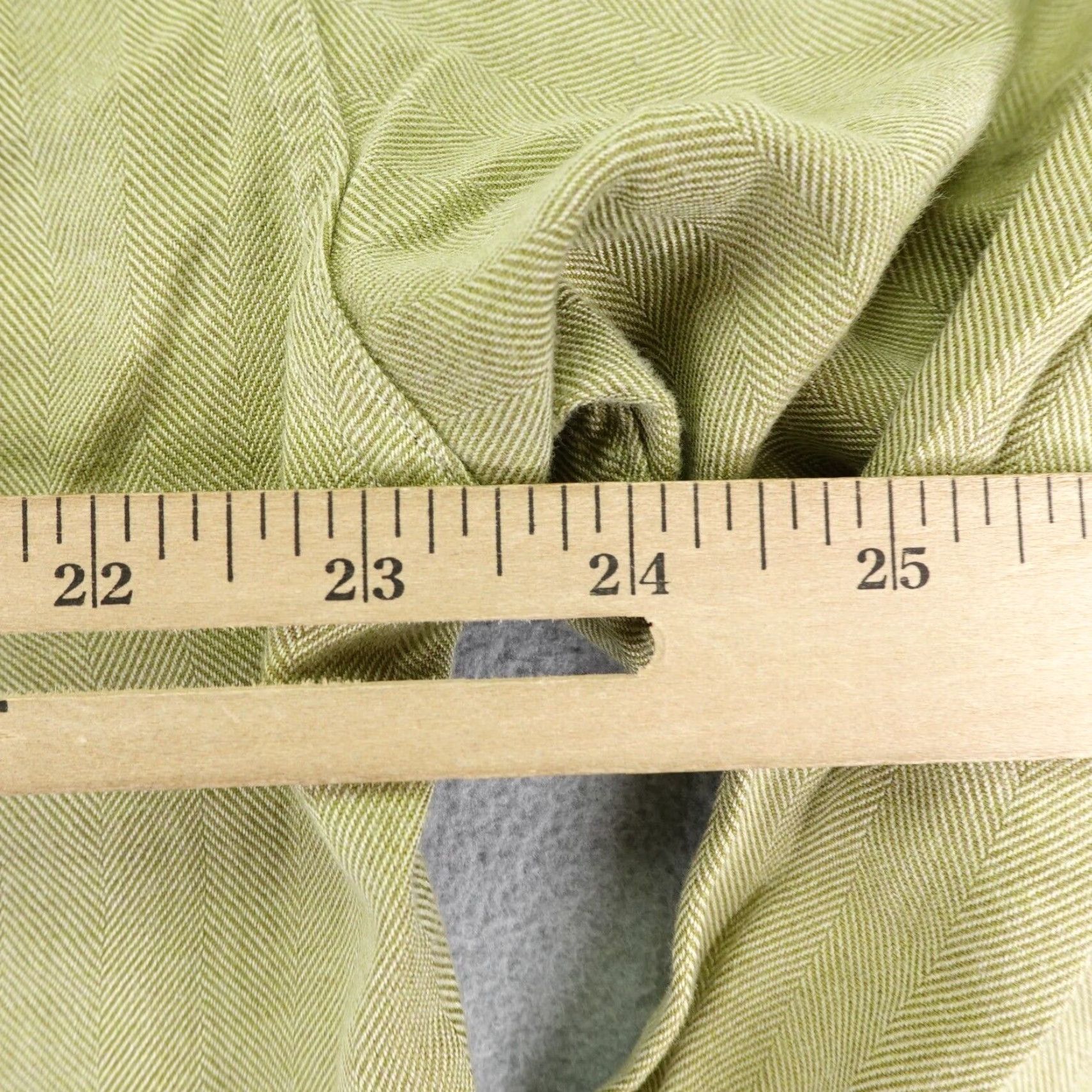 Ermenegildo Zegna VINTAGE Ermenegildo Zegna Shirt Men Large Beige Herringbone Twill Button-Up Long Sleeve Size US L / EU 52-54 / 3 - 7 Thumbnail