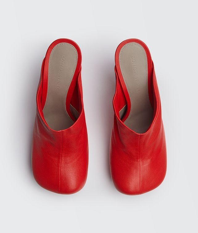 Bottega Veneta o1y0725 Spool Heel Mules in Red Size US 7 / IT 37 - 2 Thumbnail