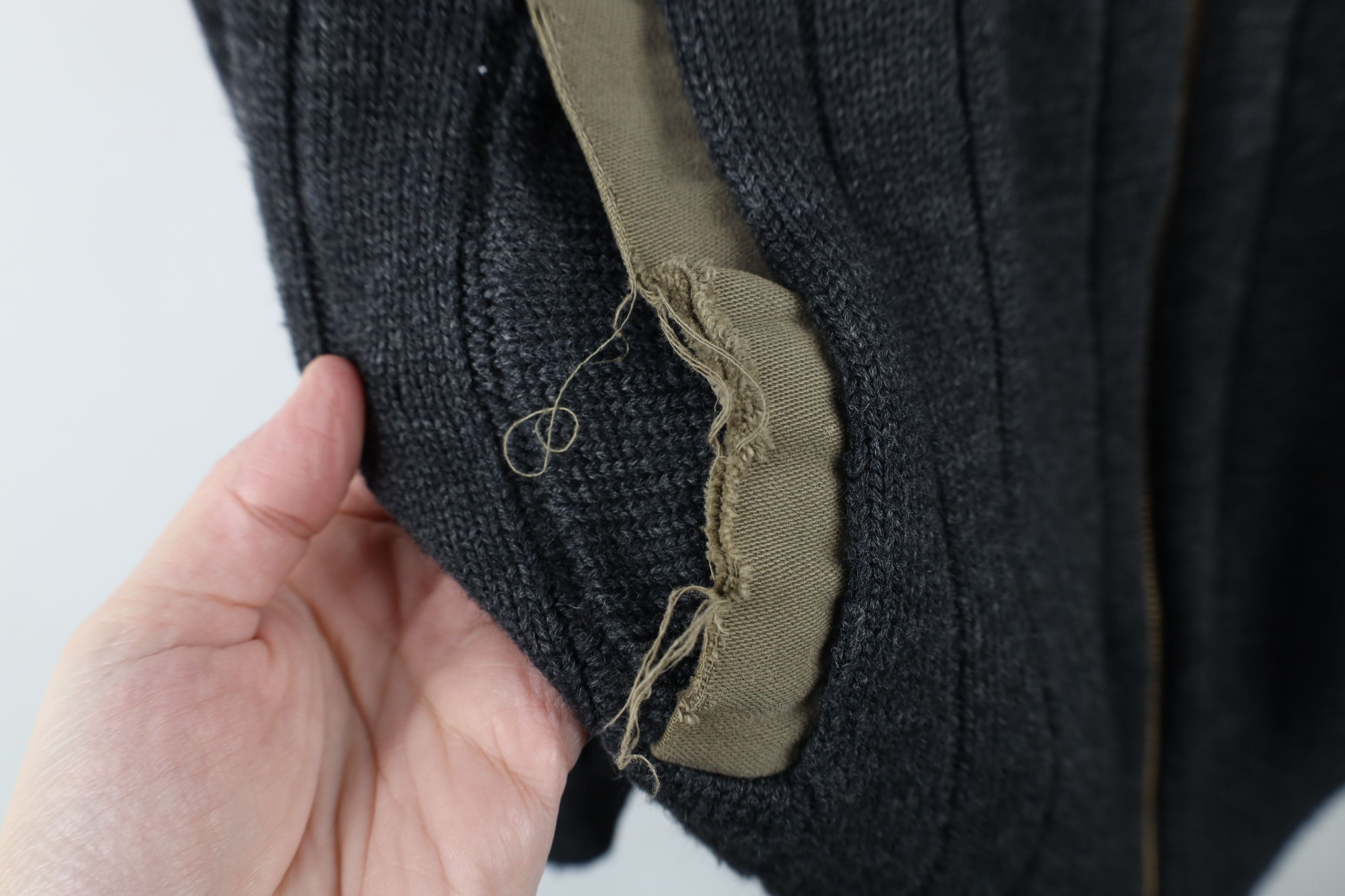 Orvis × Vintage Vintage Orvis Wool Knit Elbow Patch Zip Sweater Jacket Size US L / EU 52-54 / 3 - 5 Thumbnail