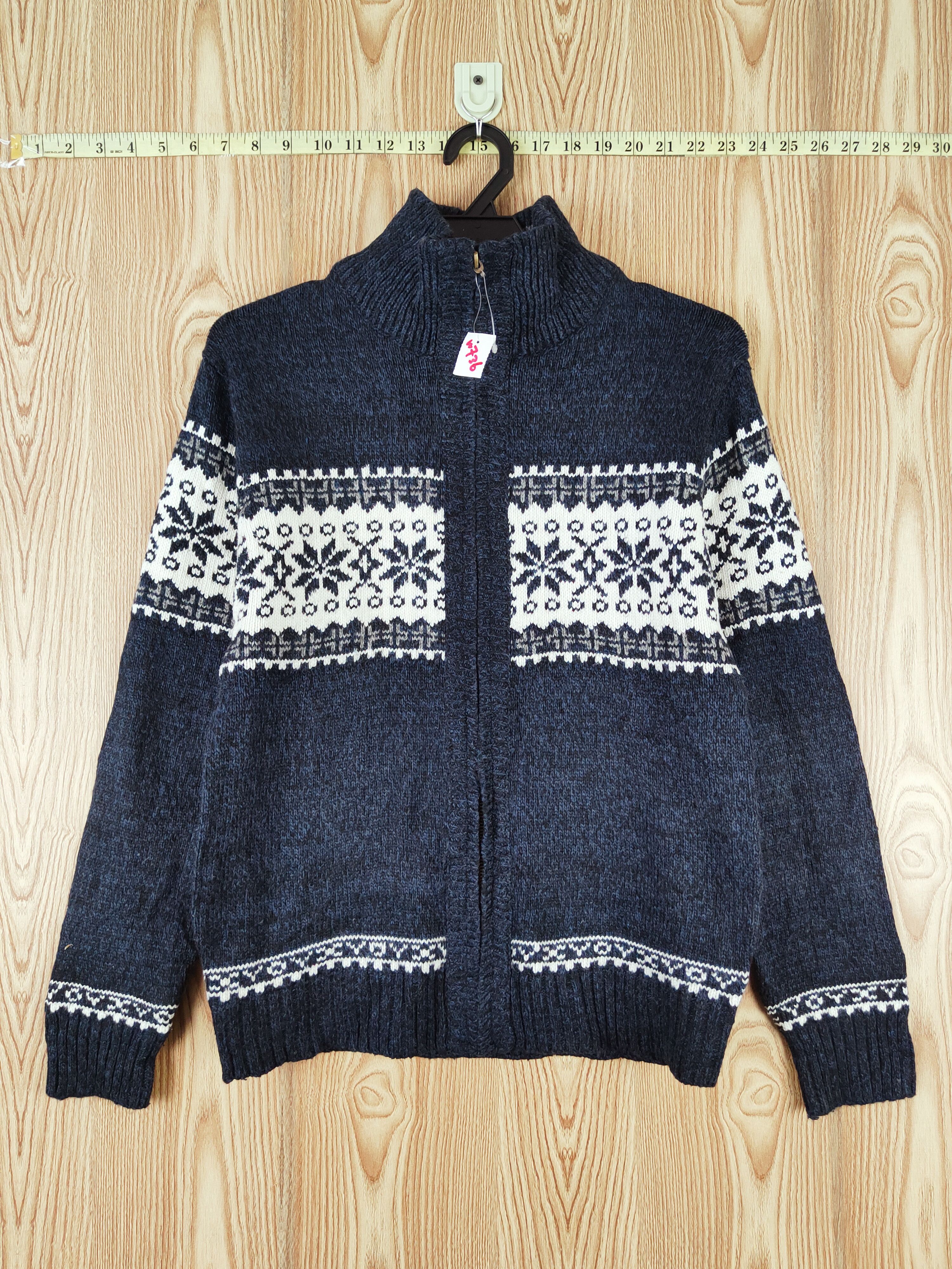 Japanese Brand × Vintage Japanese Brand art design Navy Knitwear Sweaters #W736 Size US S / EU 44-46 / 1 - 1 Thumbnail