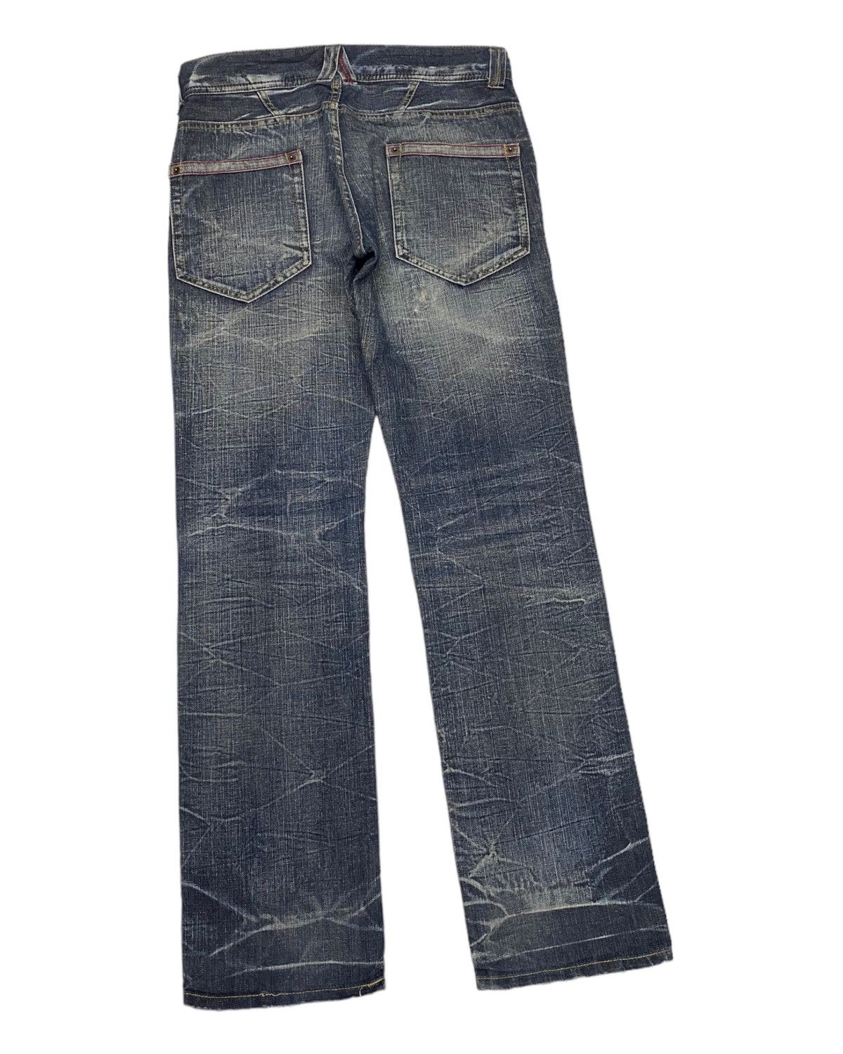If Six Was Nine 🔥VINTAGE JAPANESE REAL VINTAGE DISTRESSED DENIM JEANS Size US 33 - 6 Thumbnail