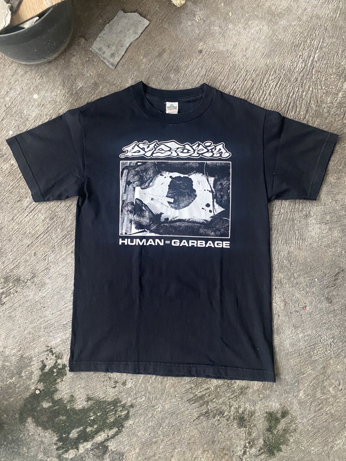 Band Tees Rare Dystopia Human = Garbage Sludge Band T Shirt | Grailed