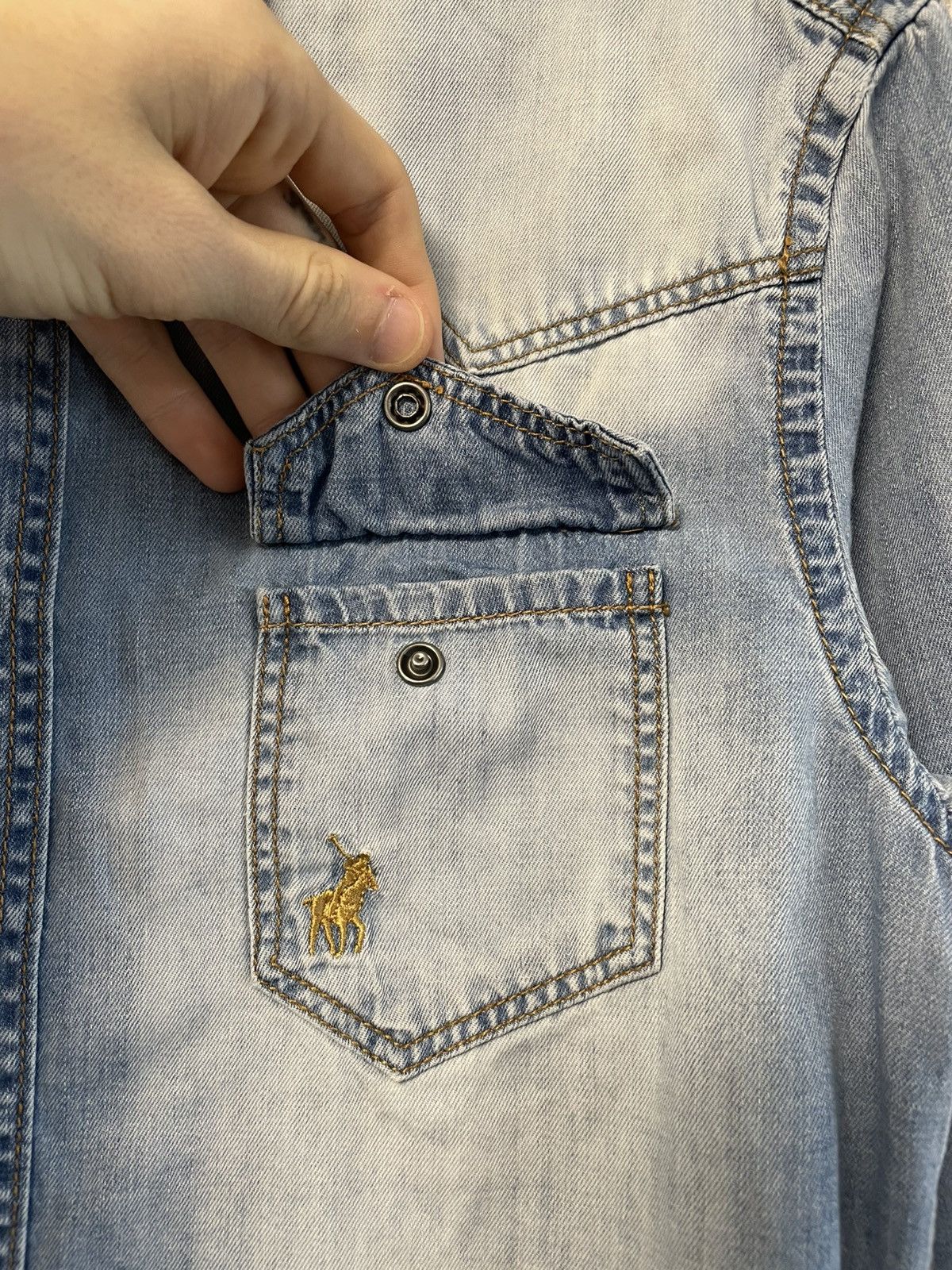 Polo Ralph Lauren Vintage Polo Ralph Lauren Jeans Denim Long Sleeve Shirt Size US S / EU 44-46 / 1 - 12 Thumbnail