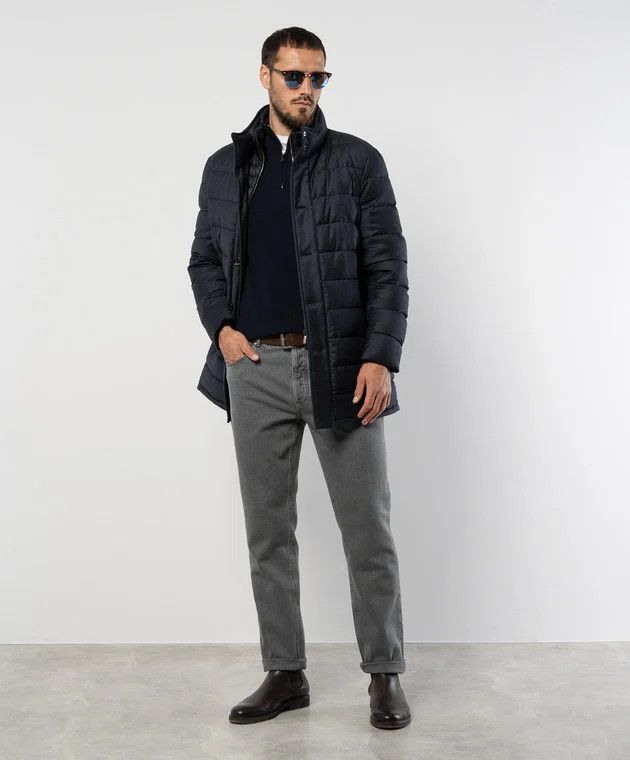 Brunello Cucinelli o1gr1nt0525 Light Wash Denim Jeans in Dark Gray Size US 32 / EU 48 - 2 Thumbnail