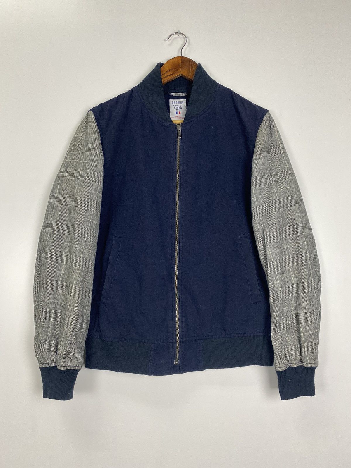 Japanese Brand Browny French Linen Varsity Jacket Size US L / EU 52-54 / 3 - 2 Thumbnail