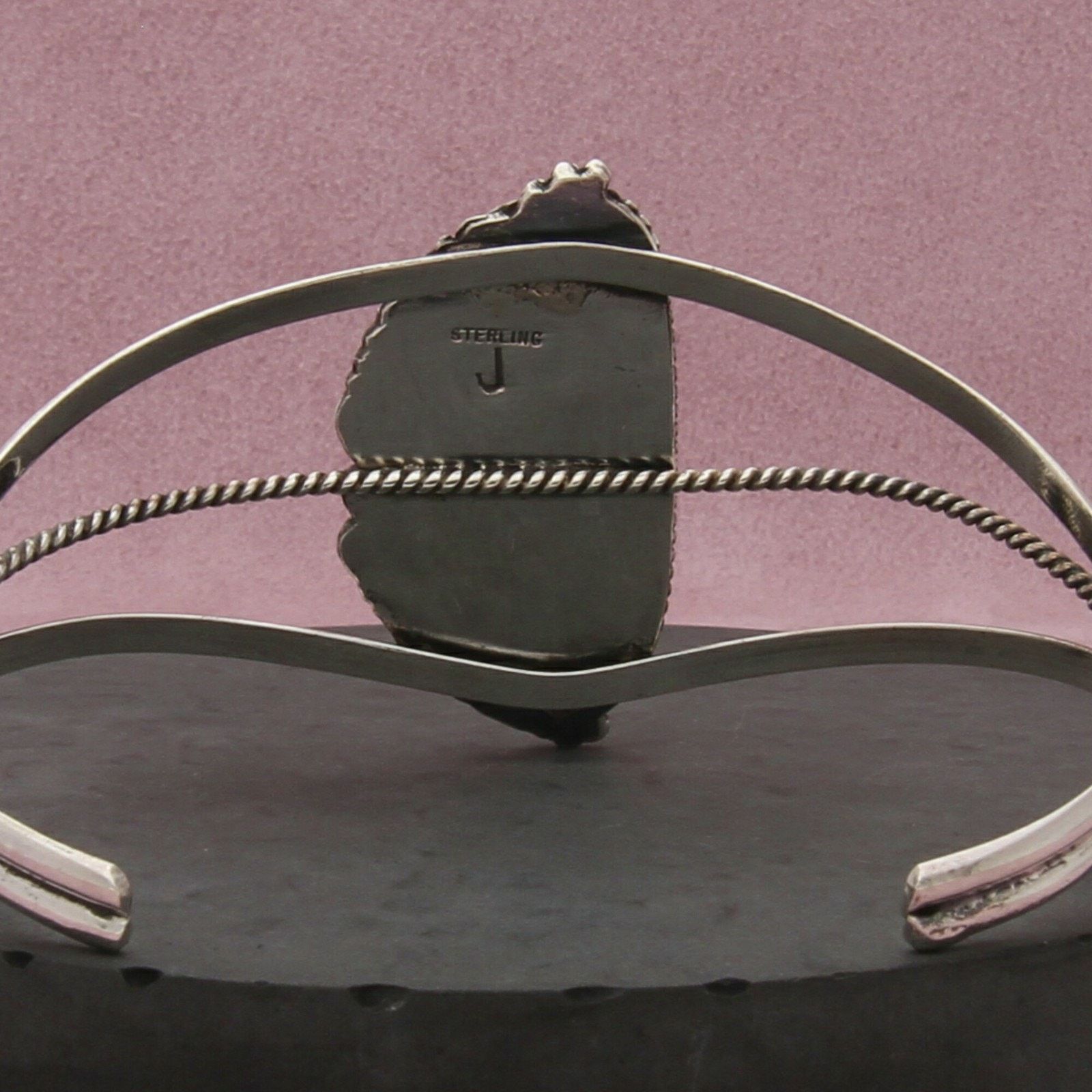 Native navajo sterling silver abalone feather cuff bracelet 7.25in Size ONE SIZE - 3 Thumbnail
