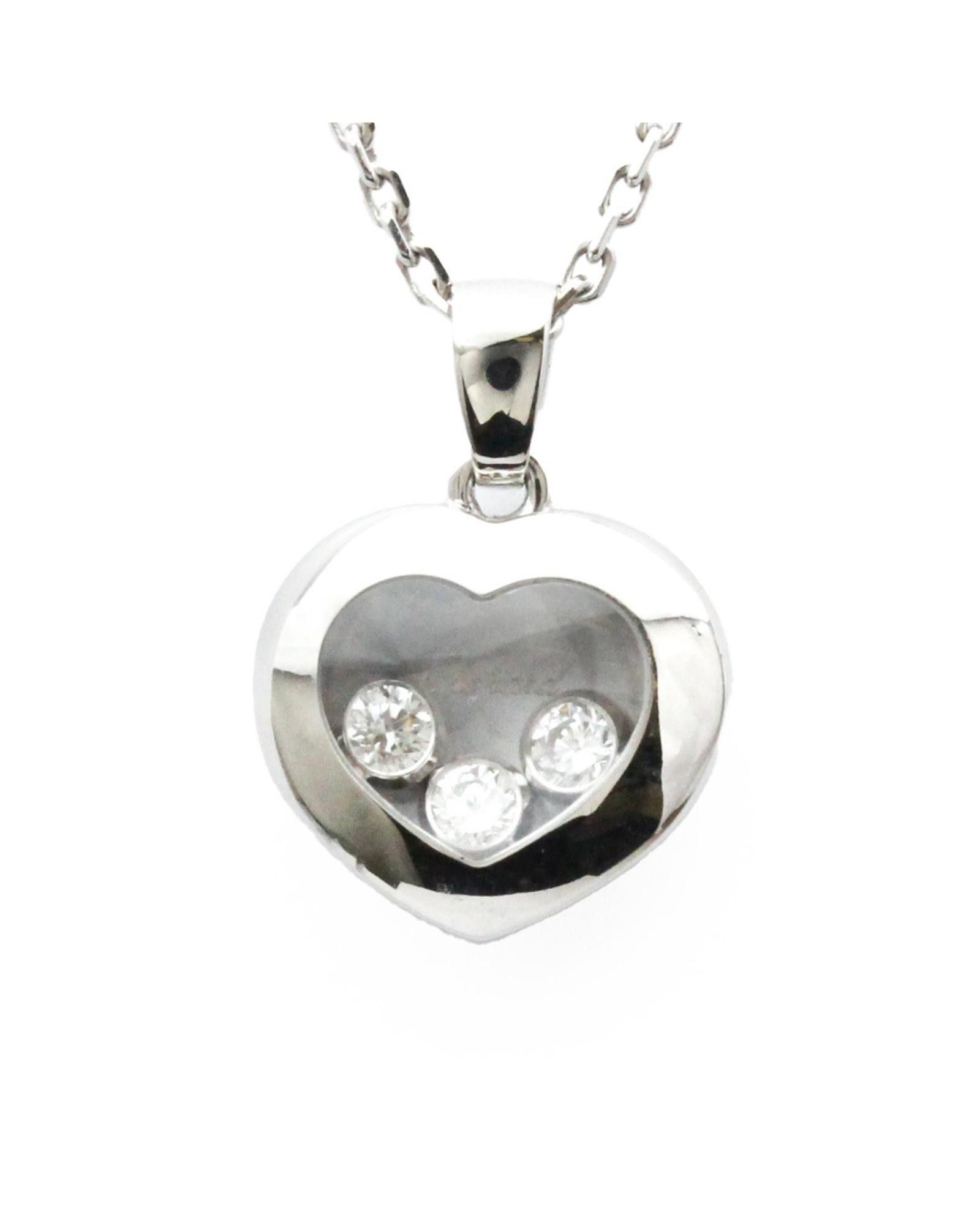image of Chopard Happy Diamond Necklace in Silver, Women's