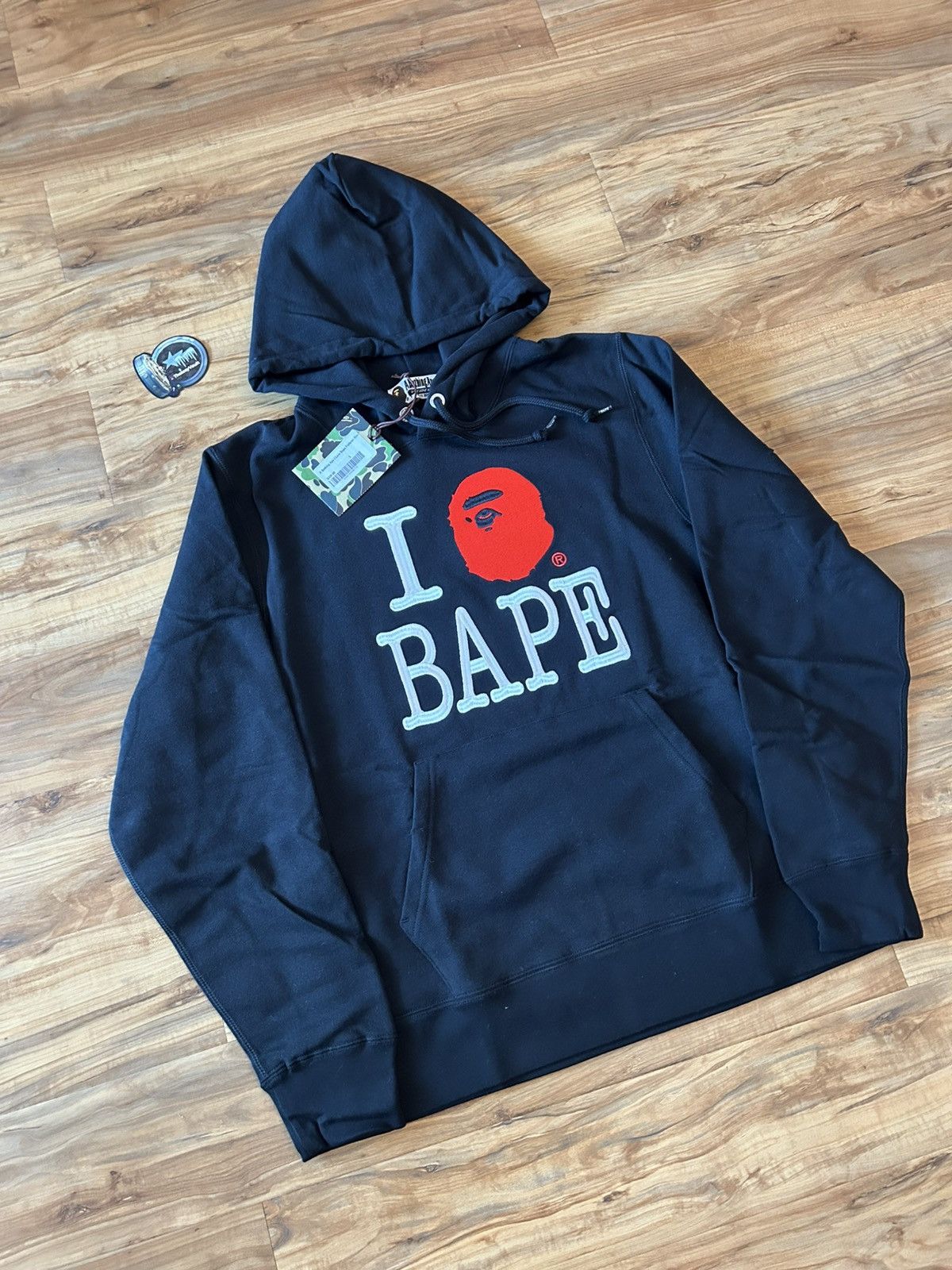 Bape NEW Bape I Love Bape Logo Pullover Hoodie Size US L / EU 52-54 / 3 - 5 Thumbnail