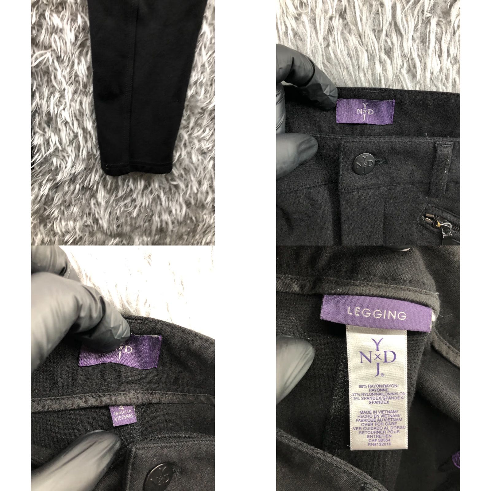 NYDJ NYDJ Legging Pants Womens Mid Rise Black Size 4 Size 27" / US 4 / IT 40 - 8 Thumbnail