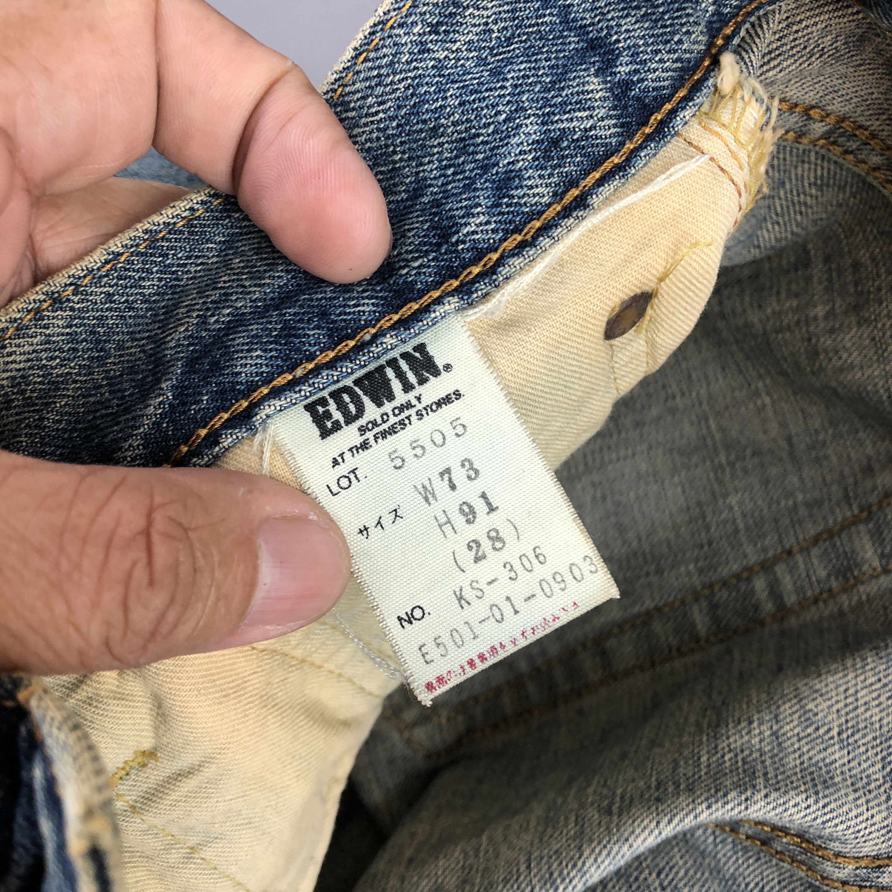 Japanese Brand Vintage 90s Edwin 505x Selvedge Jeans Mud Wash Redline Denim Size 26" / US 2 / IT 38 - 8 Thumbnail