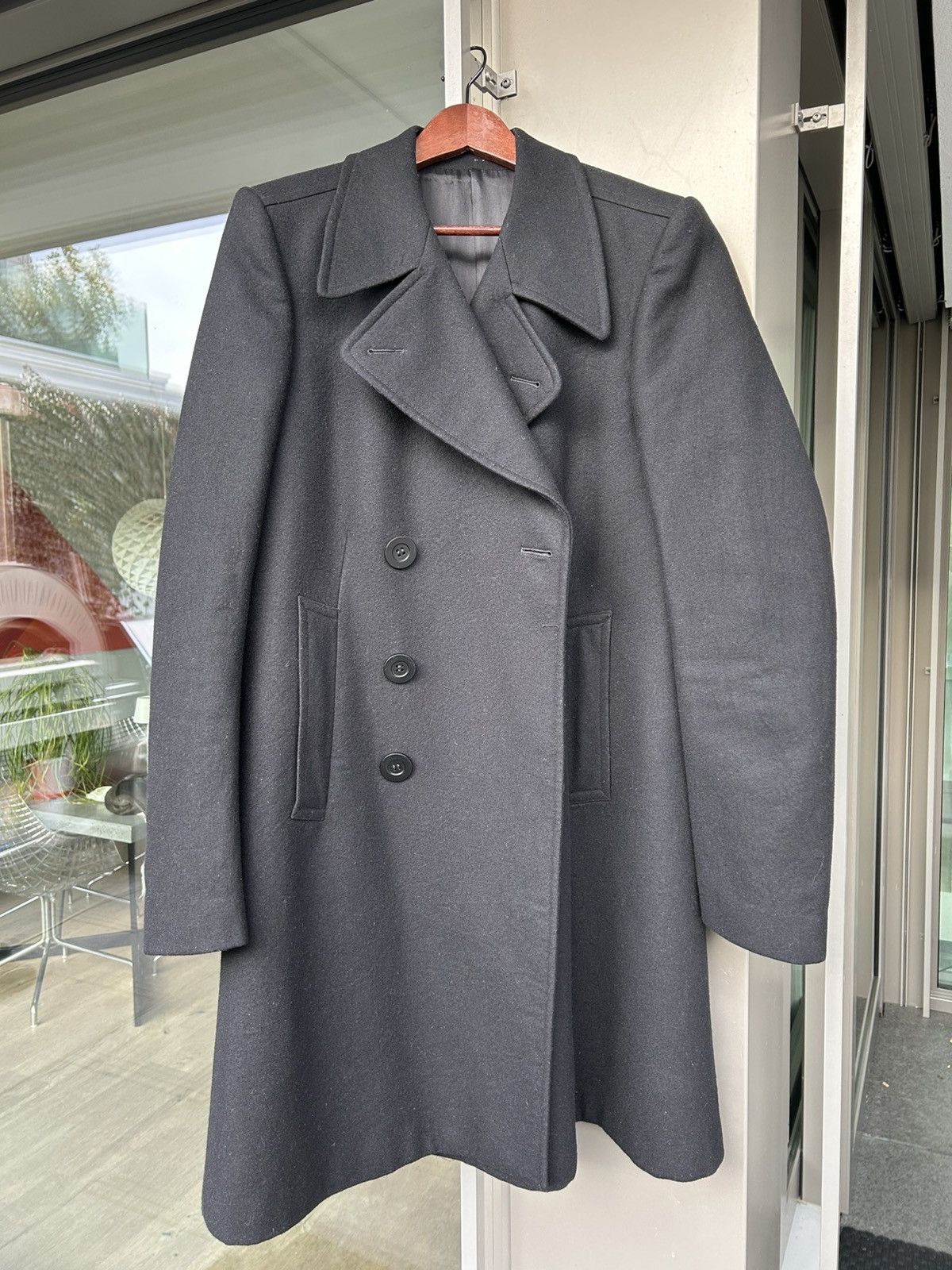 Rick Owens Virgin Wool Cashmere Trench Coat