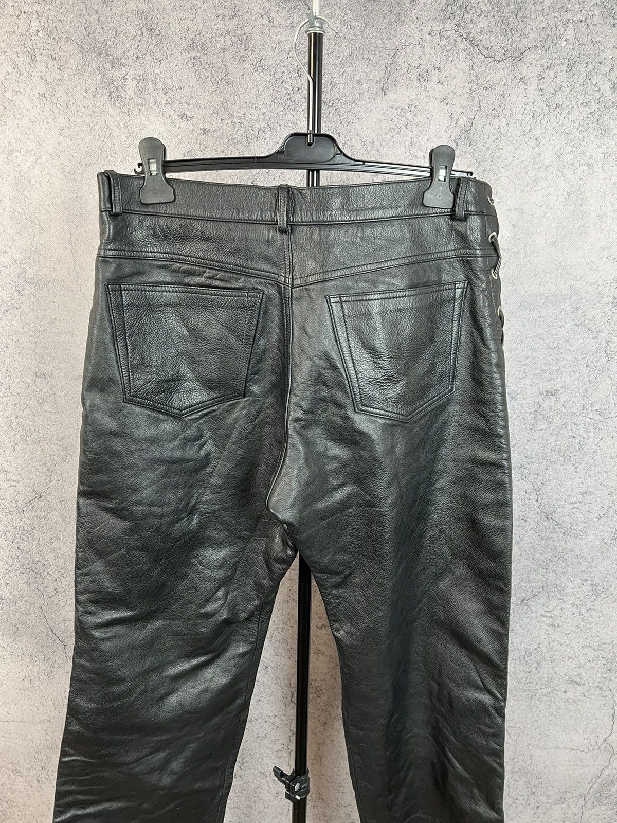 Vintage Real Leather Bikers Pants Motorcycle Y2K