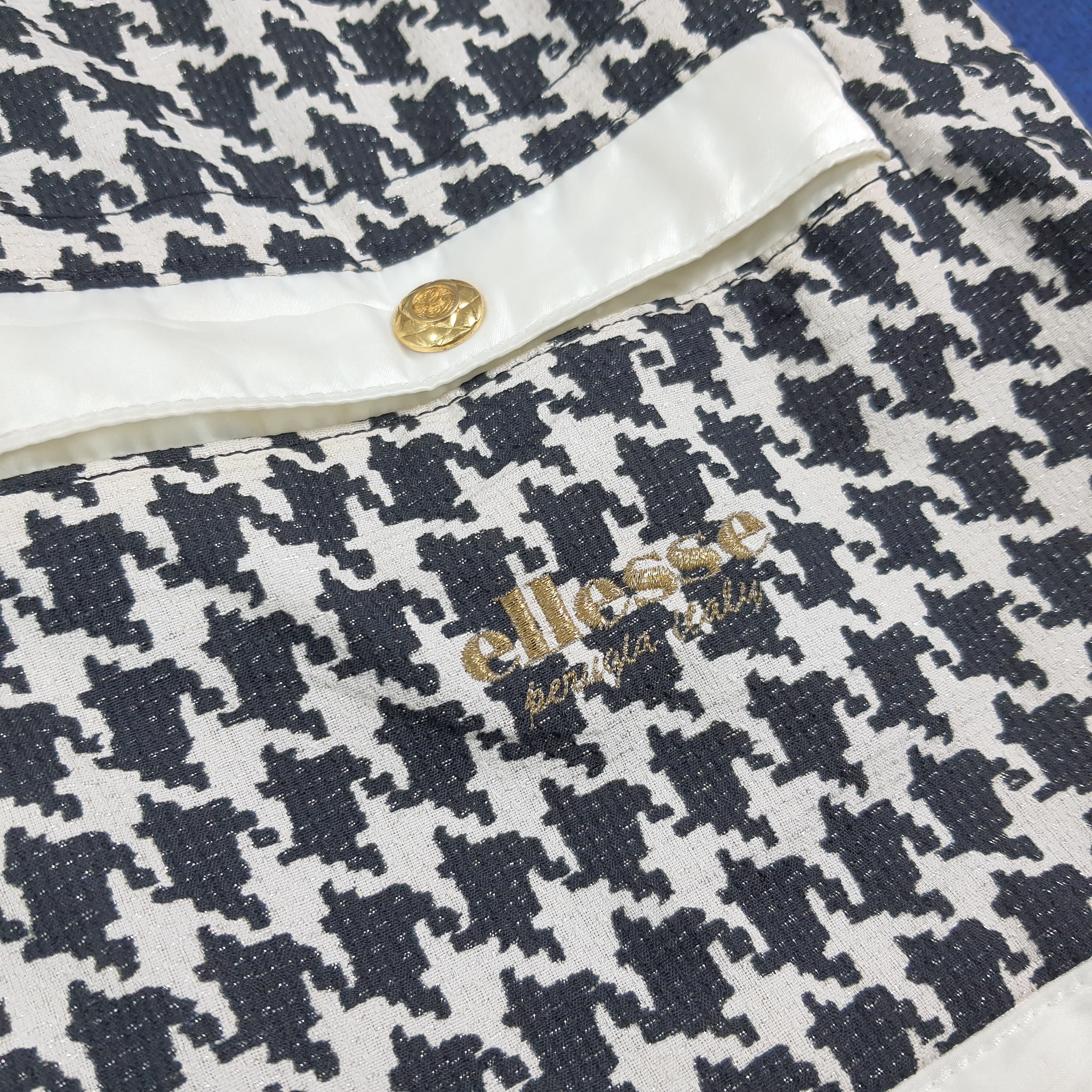 Ellesse Vintage Ellesse Reversible Fleece Vest Houndstooth C283N15 Size US L / EU 52-54 / 3 - 7 Thumbnail