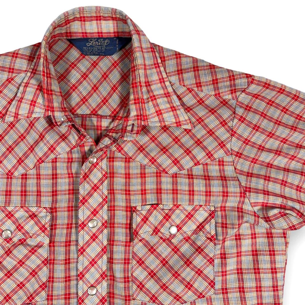 Ariat VINTAGE Lariat Western Shirt Mens M Red Plaid Snap Cowboy Rodeo 80s Shirt Size US M / EU 48-50 / 2 - 2 Thumbnail