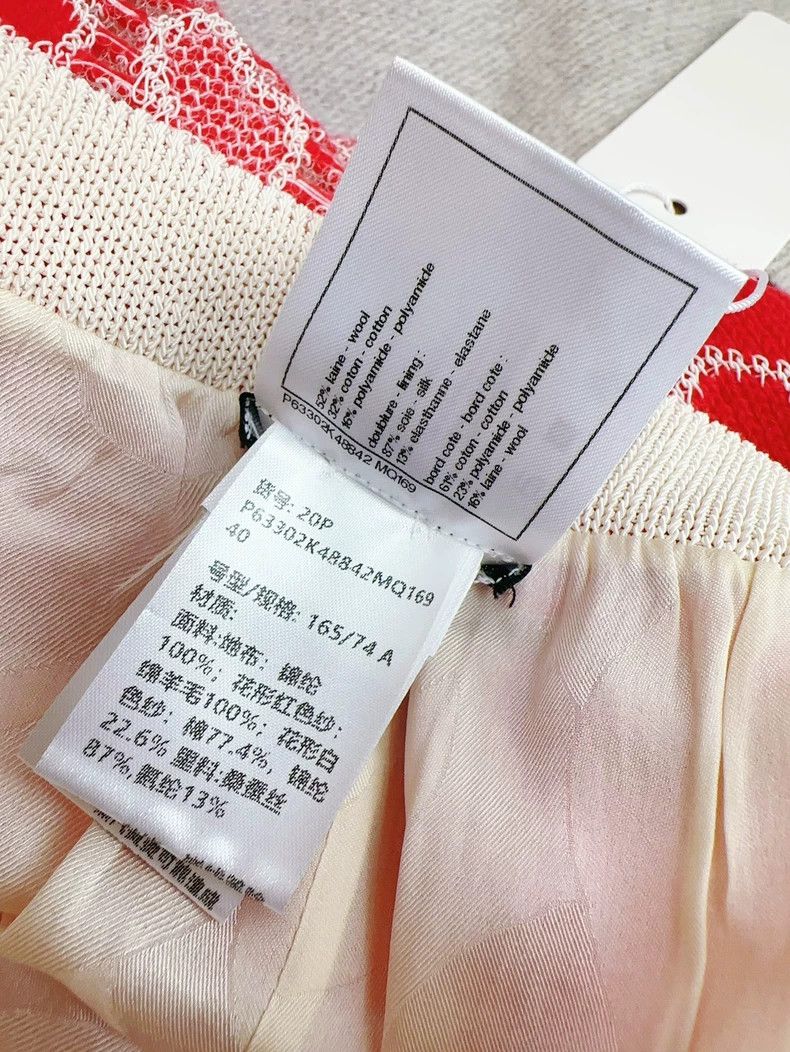 Chanel Chanel 20p red flower hollow knitted wide-leg trousers Size 26" / US 2 / IT 38 - 7 Thumbnail