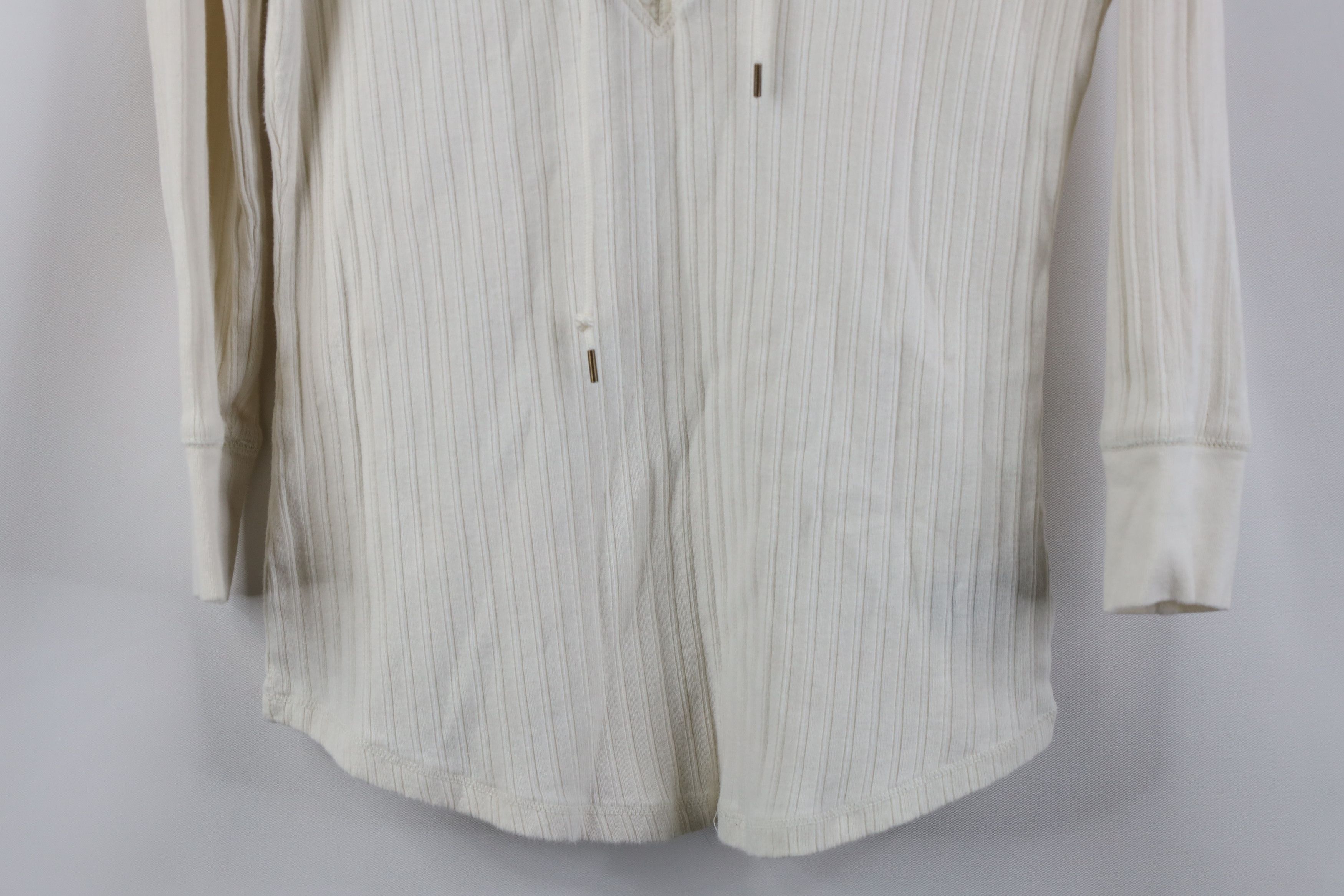 Polo Ralph Lauren Vintage 90s Y2K Ralph Lauren Ribbed Knit Tie Lace T-Shirt Size S / US 4 / IT 40 - 3 Thumbnail