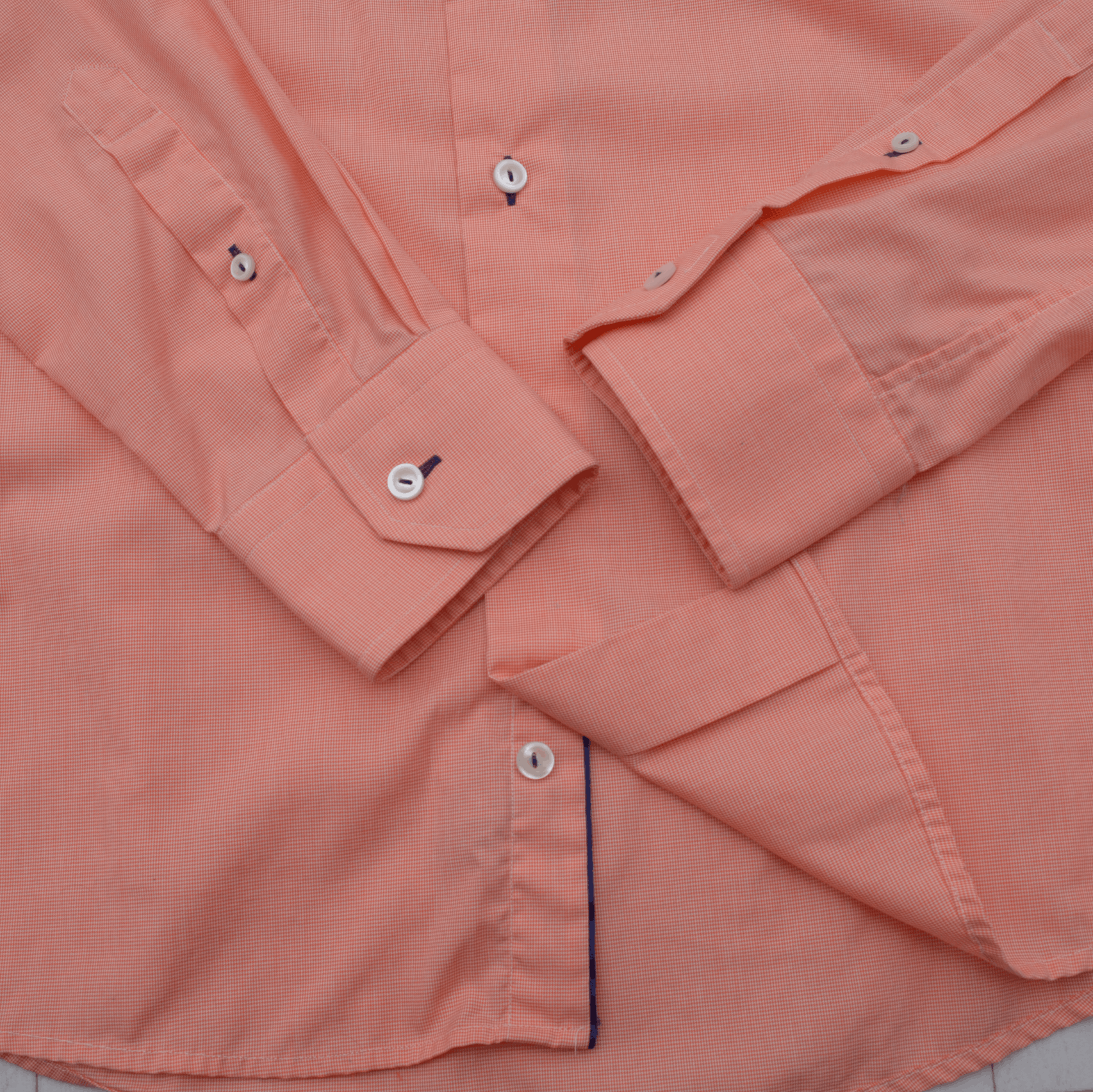 Eton ETON Slim Contemporary Orange Check Gingham Plaid Shirt 40 Size US M / EU 48-50 / 2 - 5 Thumbnail