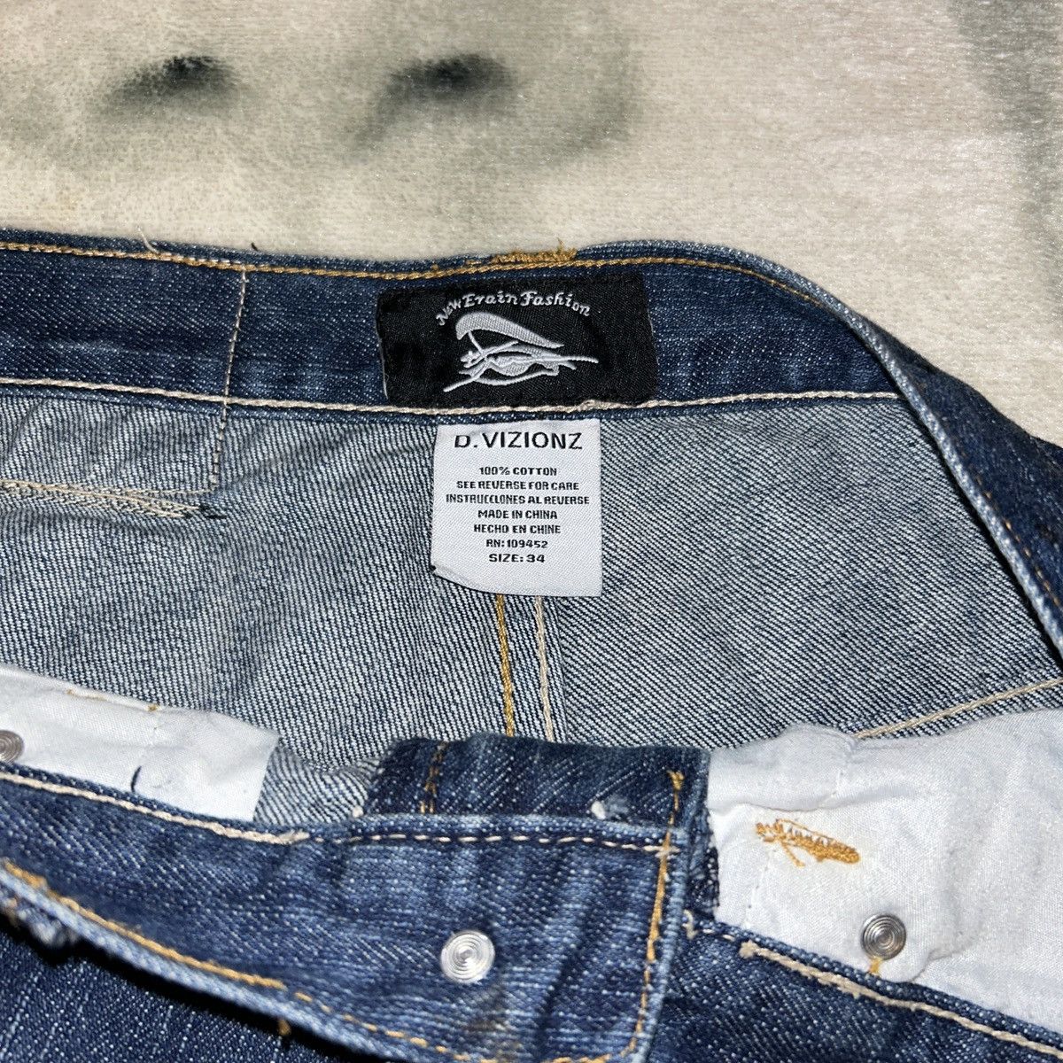 Vintage *RARE* 90s D.VIZIONZ DENIM Size US 34 / EU 50 - 3 Thumbnail