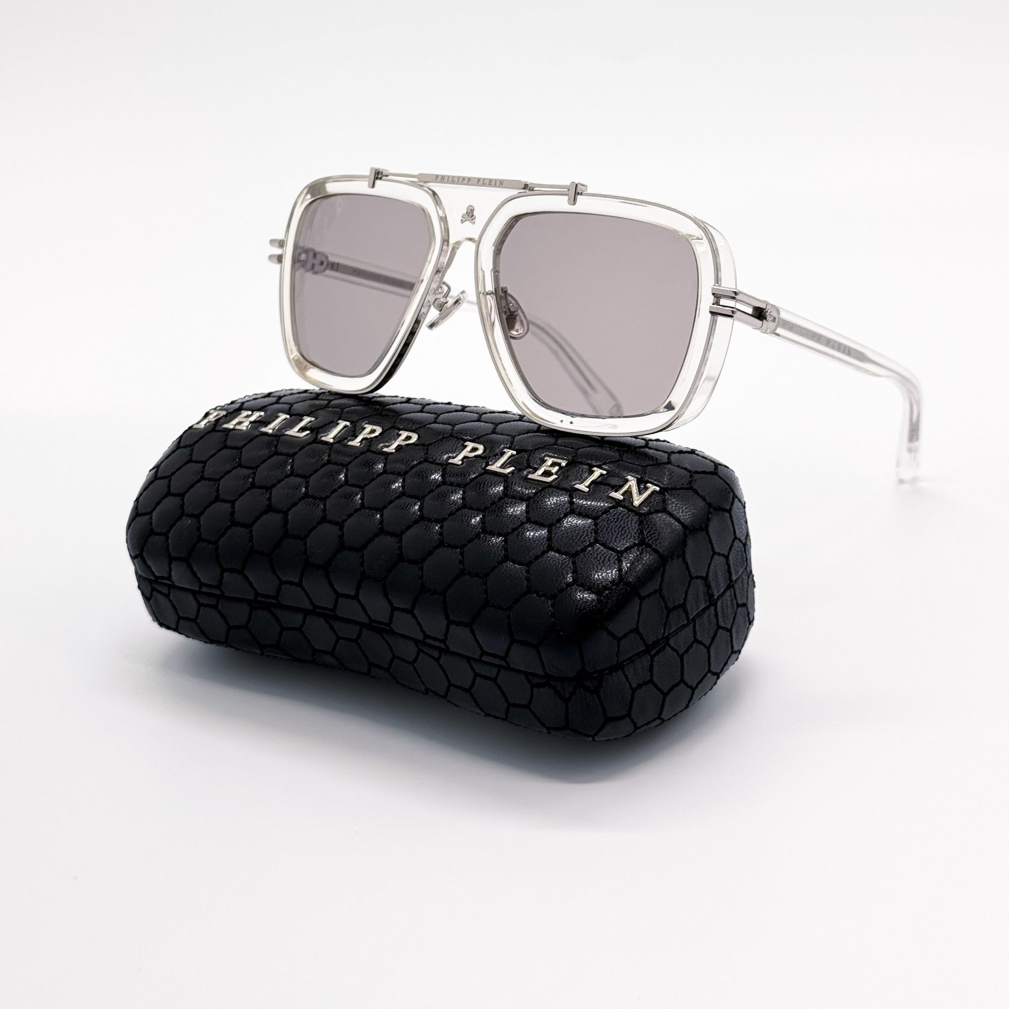 Philipp Plein NEW PHILIPP PLEIN SUNGLASSES SPP109V 79F SILVER MEN Size ONE SIZE - 1 Thumbnail
