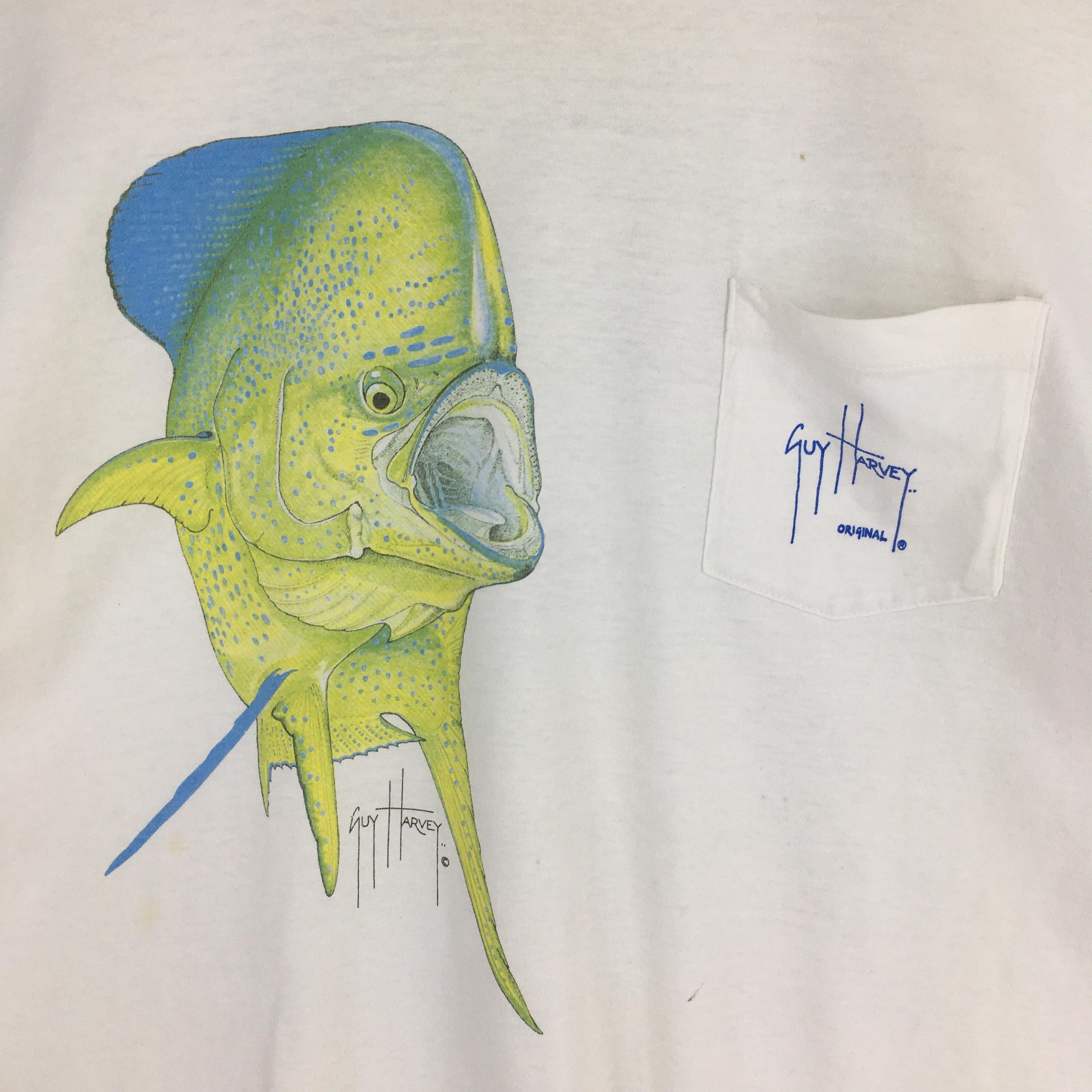 Guy Harvey Vintage 90s Guy Harvey Fishing White Tshirt Large Size US L / EU 52-54 / 3 - 2 Thumbnail