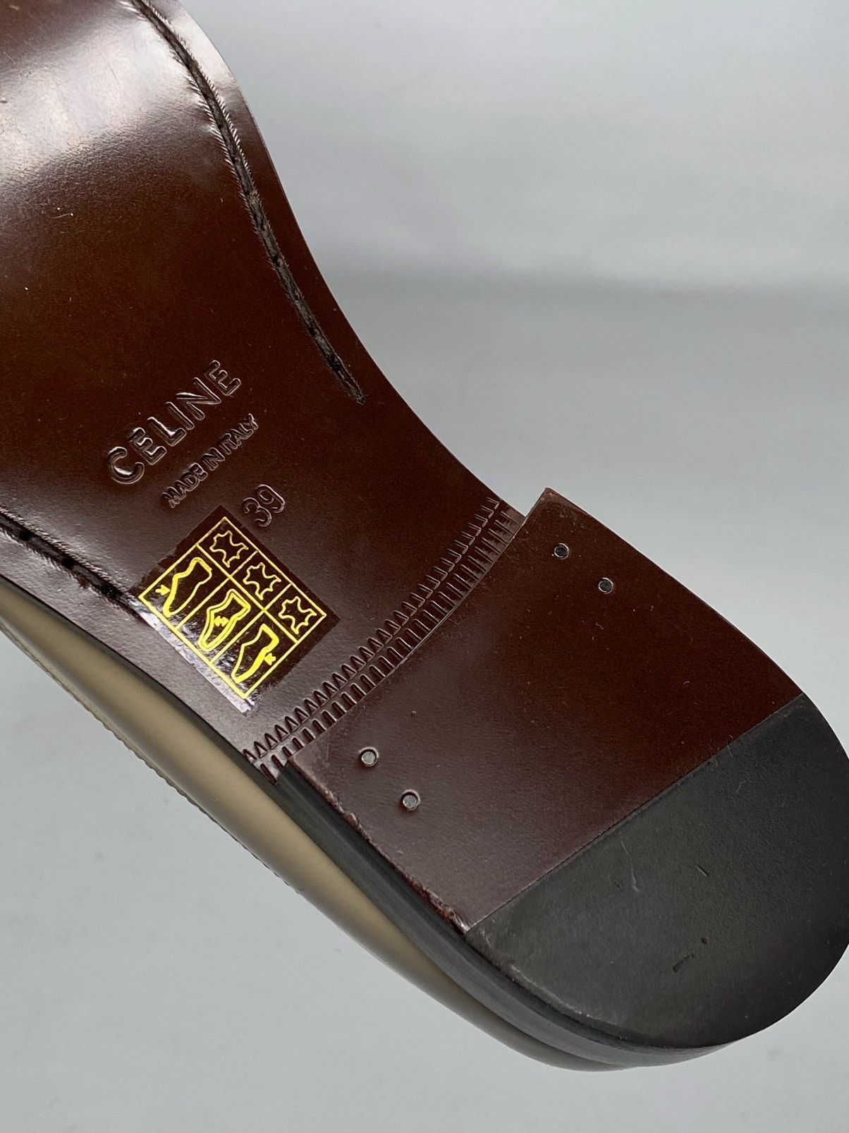 Celine Celine Luco Triomphe in polished bull loafers size 39 Size US 9 / IT 39 - 13 Thumbnail