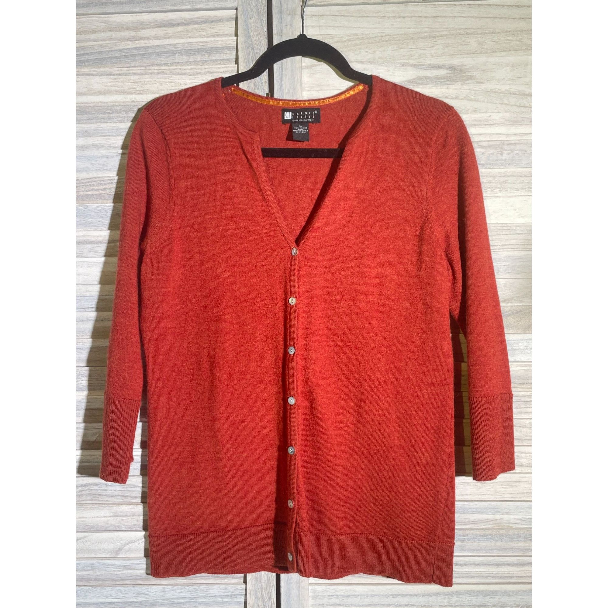 Other Carole Little Med Merino Wool Cardigan Size M / US 6-8 / IT 42-44 - 16 Thumbnail