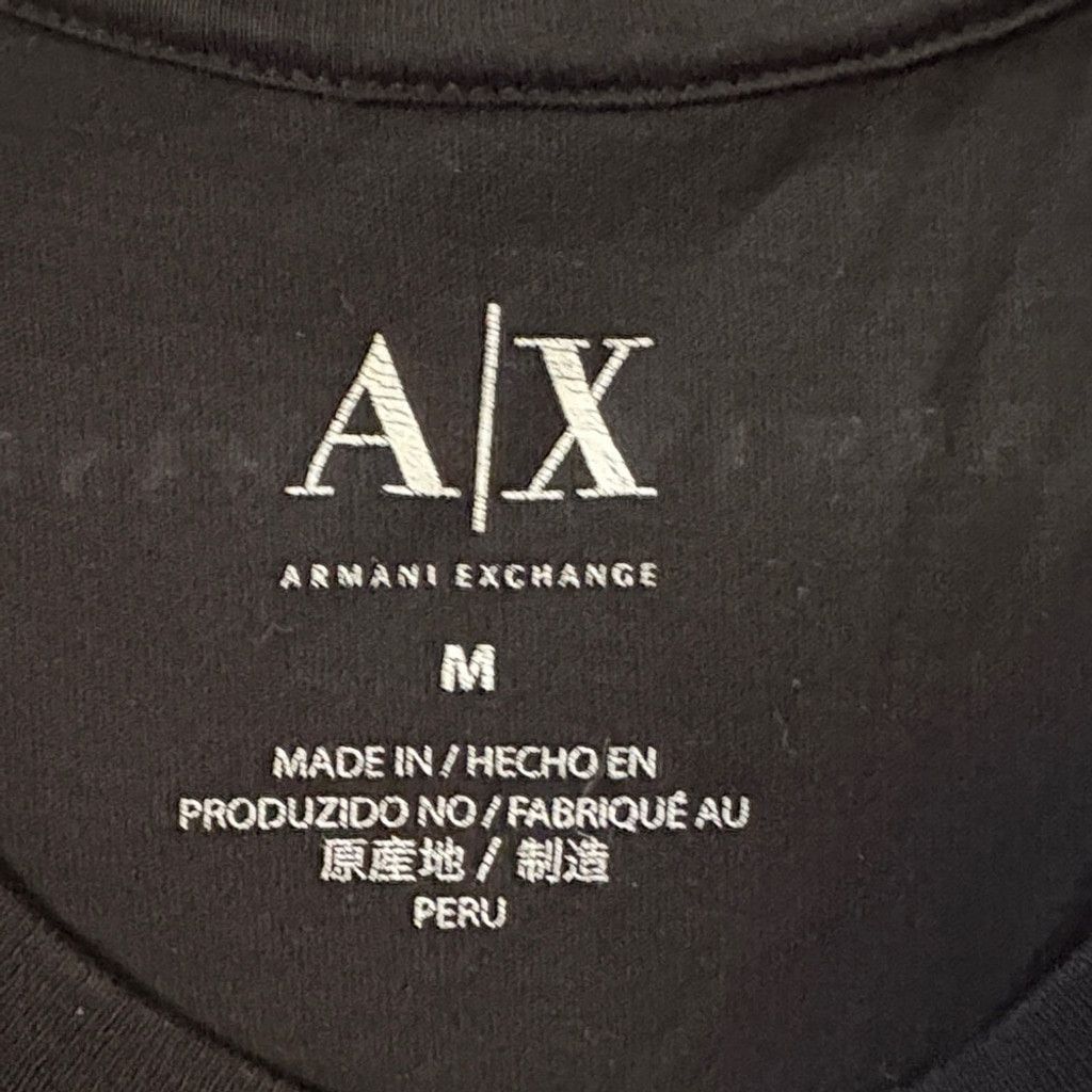 Armani Exchange Armani Exchange 1991 Men's Black Blue Graphic Tee Shirt Med Size US M / EU 48-50 / 2 - 3 Thumbnail