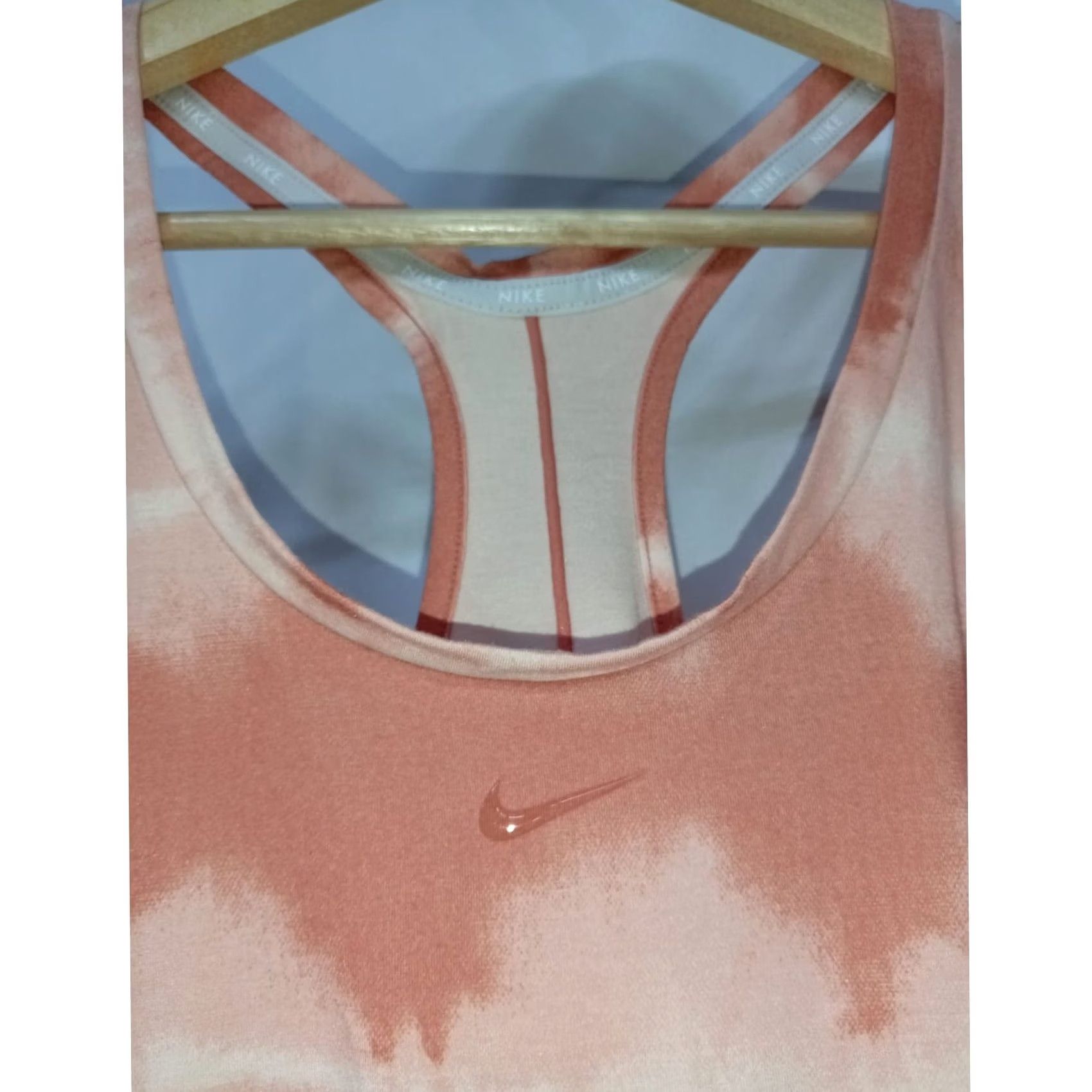 Nike Nike Dri-FIT Tie-Dye Tank Top Size L Orange Knit Sleeveless Size L / US 10 / IT 46 - 3 Thumbnail