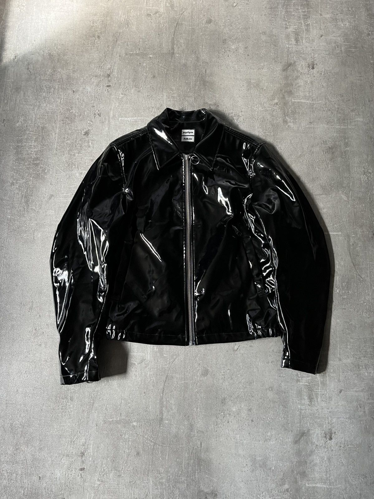 Eytys x H&M patent vinyl rare jacket black