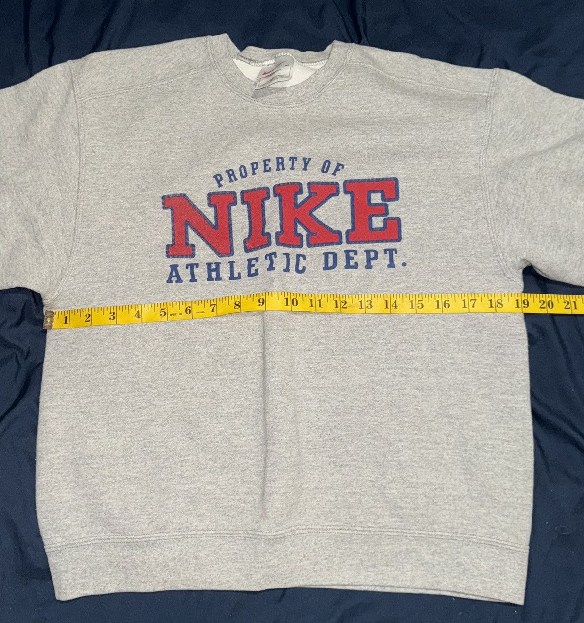 Nike × Vintage Vintage Nike Athletic Dept. Sweatshirt Medium Gray Size US M / EU 48-50 / 2 - 4 Thumbnail