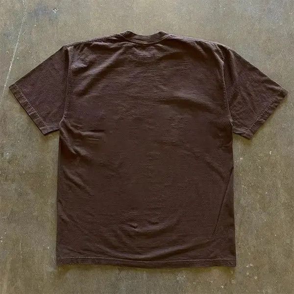 VIBE Brown retro mushroom print tee Size US L / EU 52-54 / 3 - 4 Thumbnail