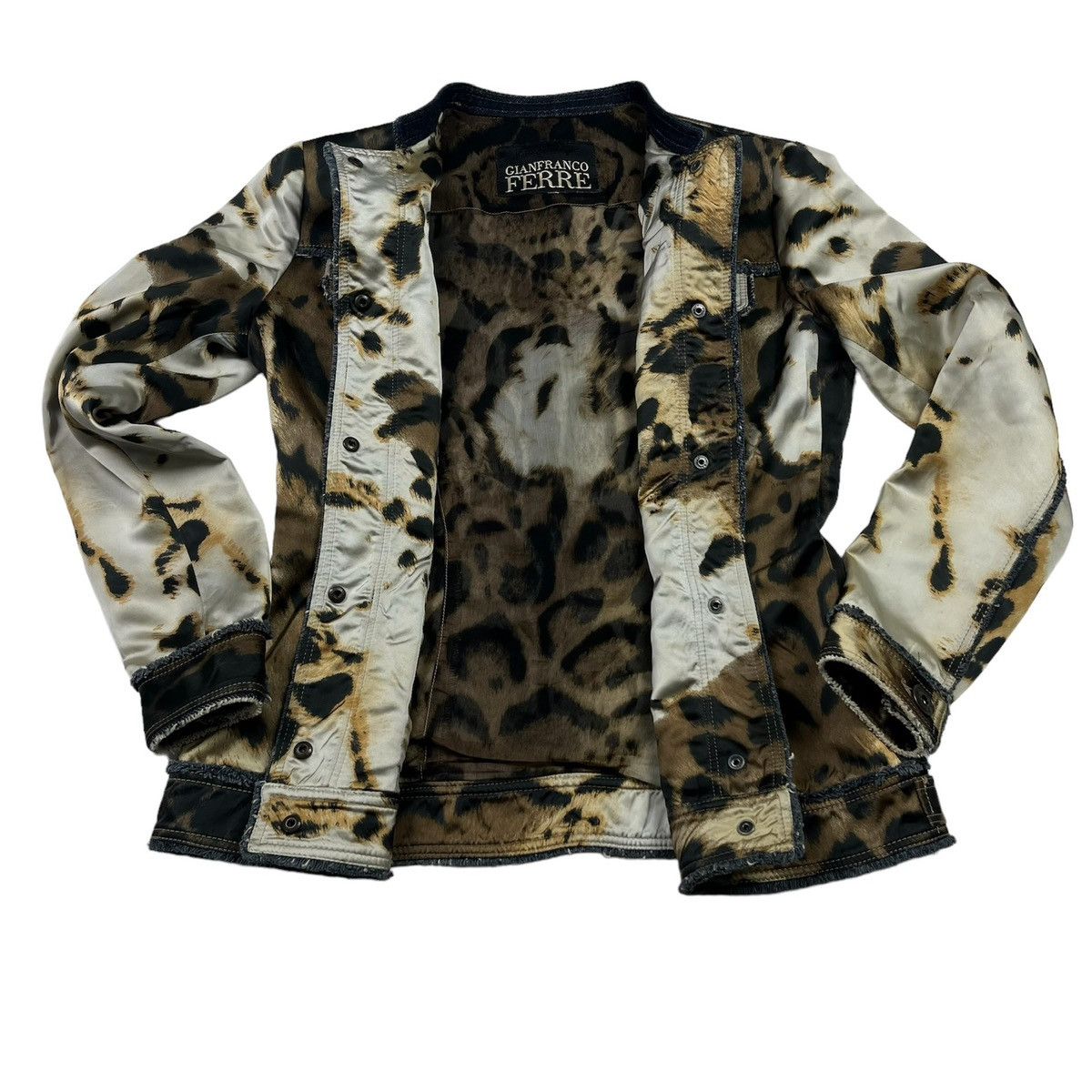 Gianfranco Ferre × Vintage Gianfranco Ferre Jeans Boutique Vintage Jacket Leopard Style Size S / US 4 / IT 40 - 6 Thumbnail