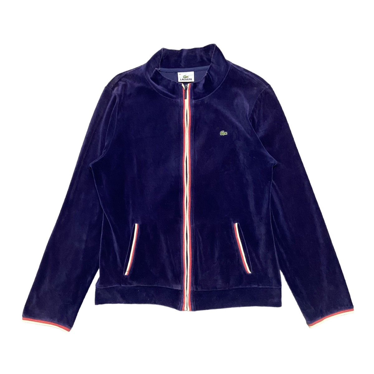 image of Lacoste Velvet Fulzip Sweater in Purple, Women's (Size Small)