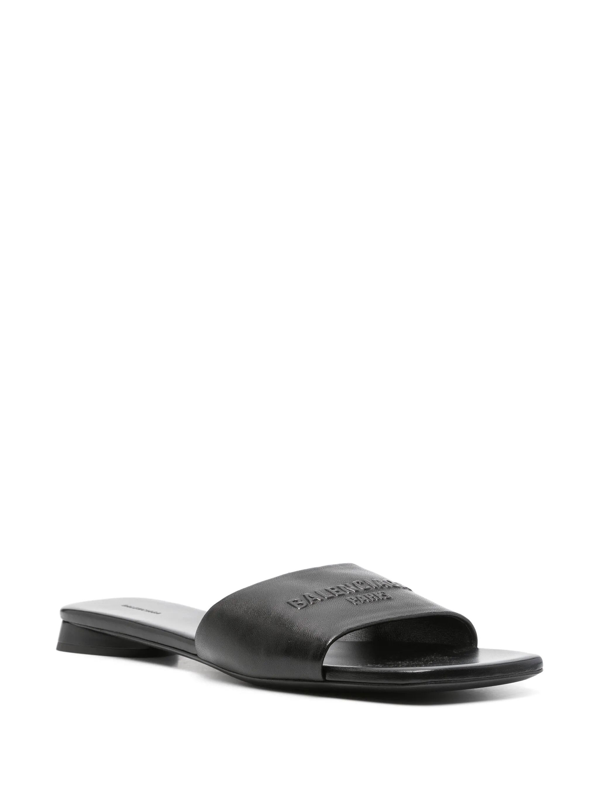 Balenciaga o1y0625 Leather Flats in Black Size US 5 / IT 35 - 2 Thumbnail