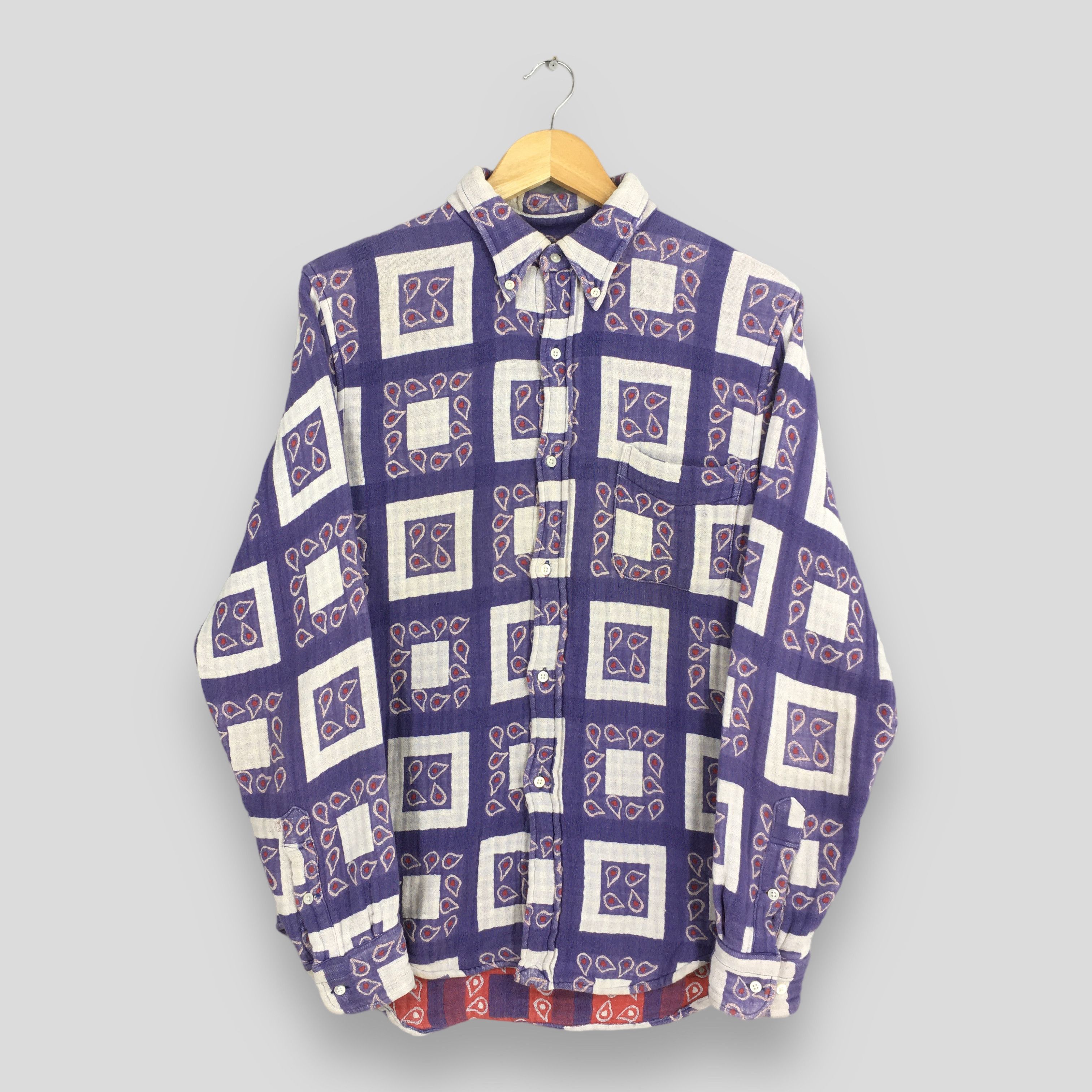 Sugar Cane Sugar Cane Japan Men Abstract Plaid Checkered Shirt Medium Size US M / EU 48-50 / 2 - 1 Thumbnail