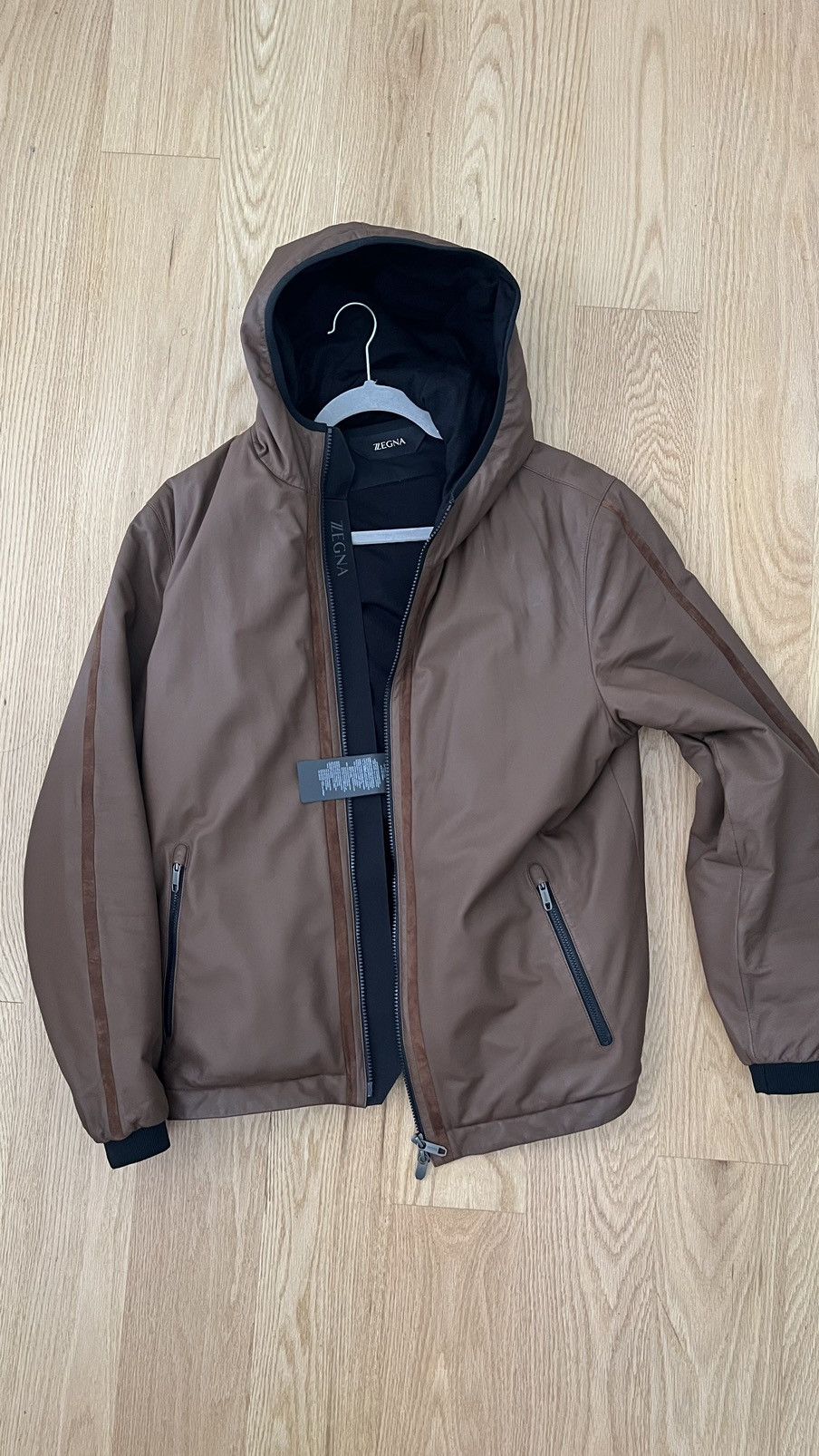 Z Zegna Zegna Leather Jacket Size US L / EU 52-54 / 3 - 1 Thumbnail