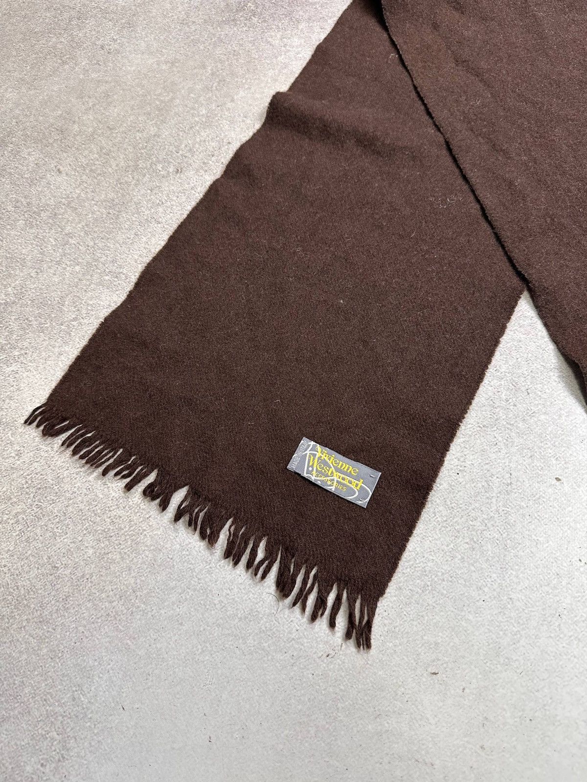 Vivienne Westwood Vintage Vivienne Westwood Brown Orb Saturn Logo Scarf Size ONE SIZE - 3 Thumbnail
