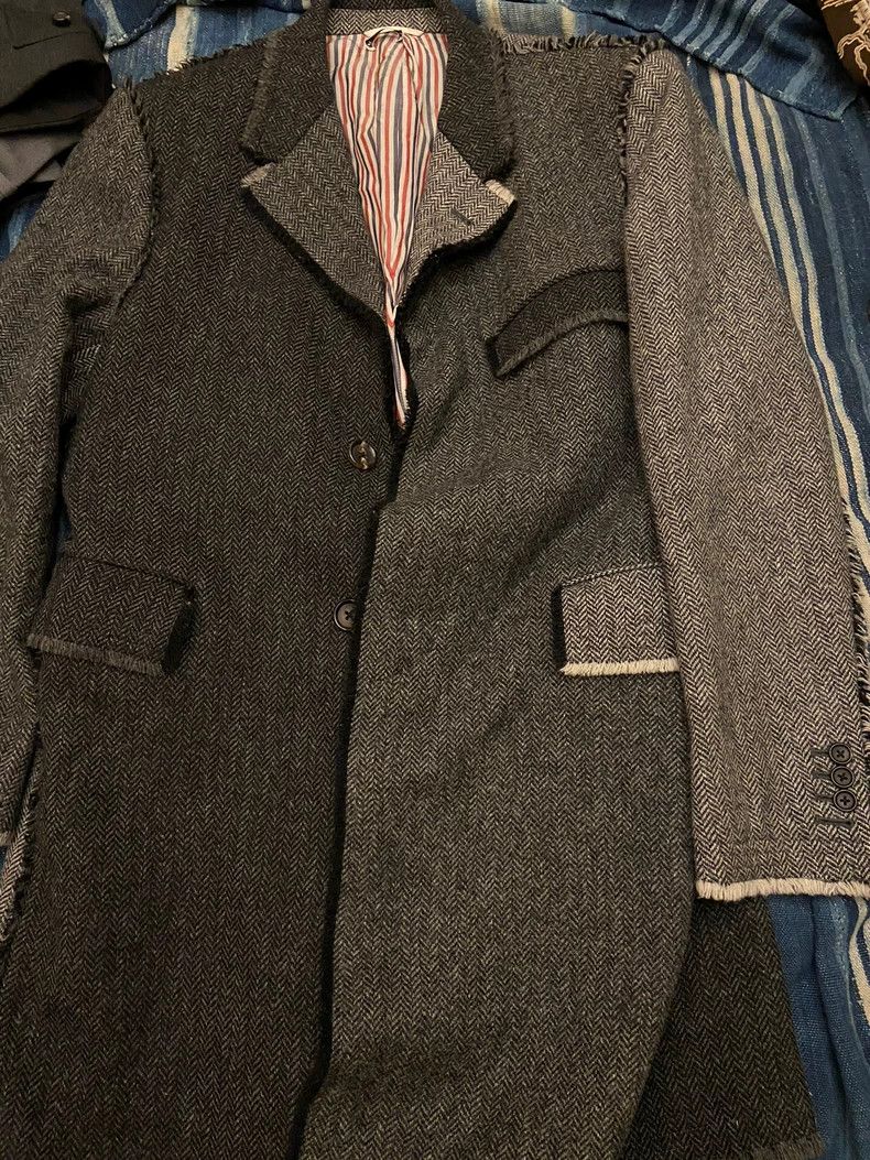 Thom Browne Thom Browne size2 Cobblestone-patterned woolen coat Size US M / EU 48-50 / 2 - 1 Thumbnail