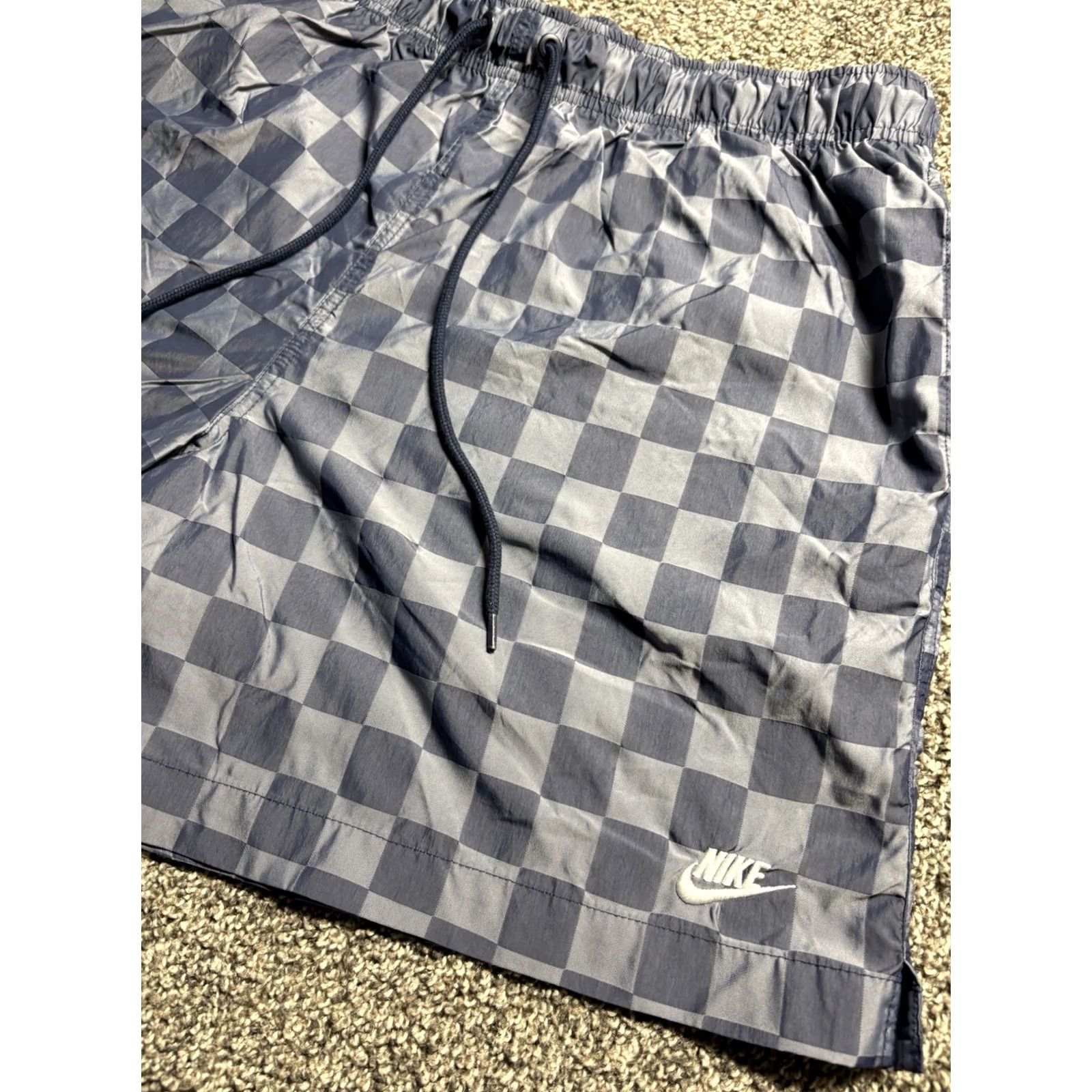 Nike Nike Club Flow Checker Shorts Mens XL Navy Blue FN3098 Nike Club Flow Checker Shorts Mens XL Navy Blue Size US 36 / EU 52 - 3 Thumbnail