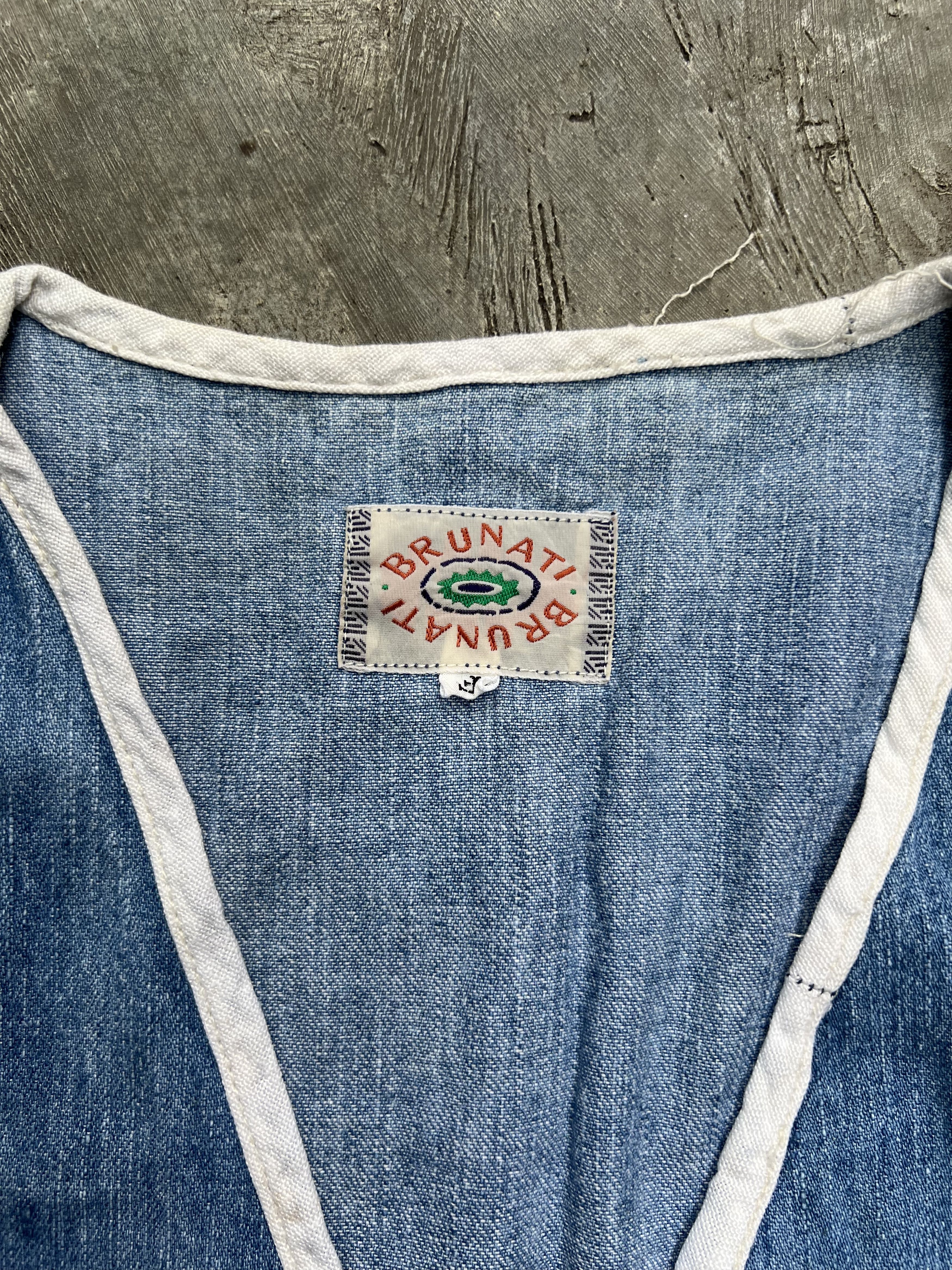 Designer vintage vests denim brunati Size US L / EU 52-54 / 3 - 3 Thumbnail
