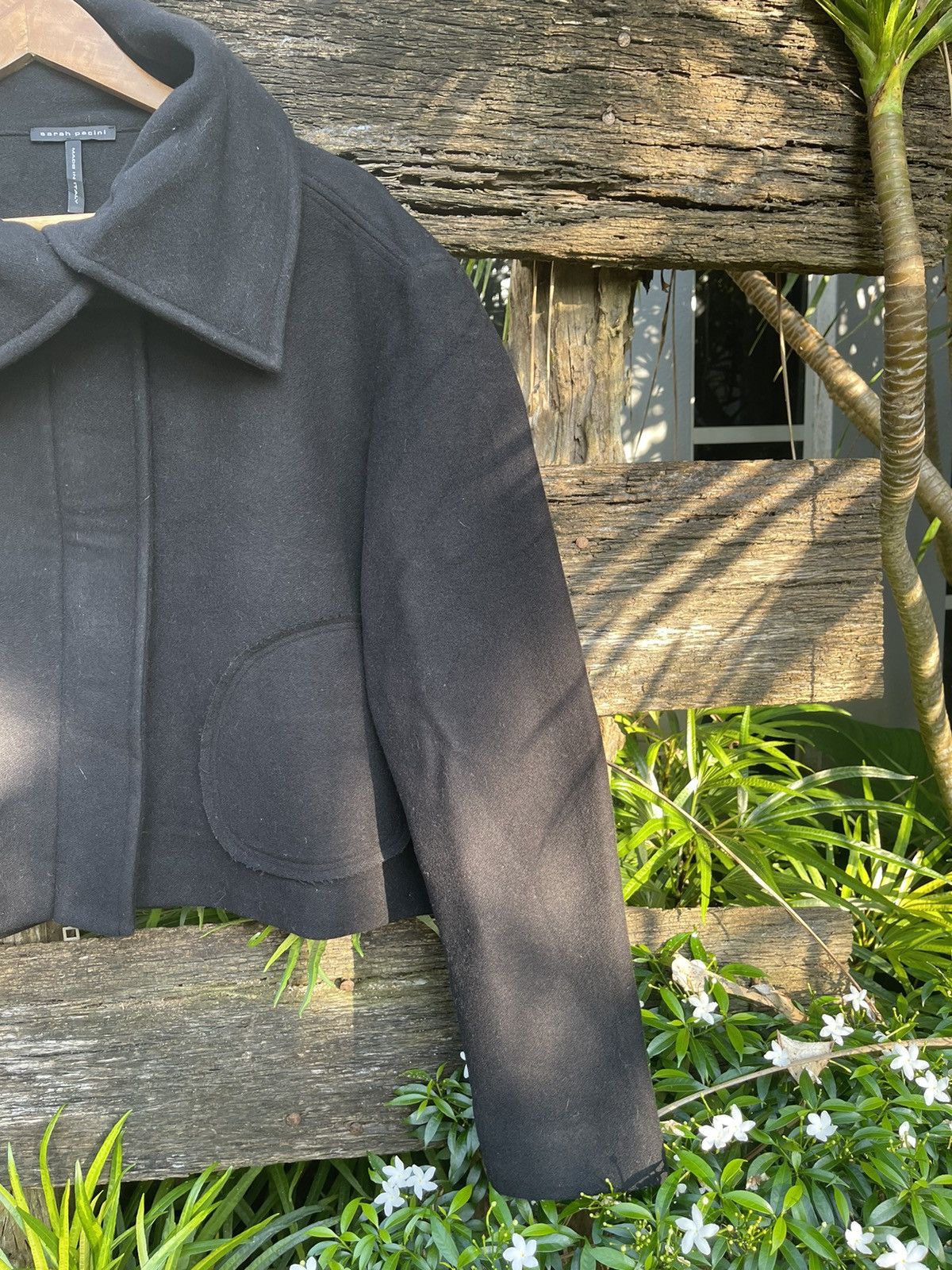 Sarah Pacini Sarah Pacini Cropped Wool Jacket - Made in Italy Size M / US 6-8 / IT 42-44 - 5 Thumbnail