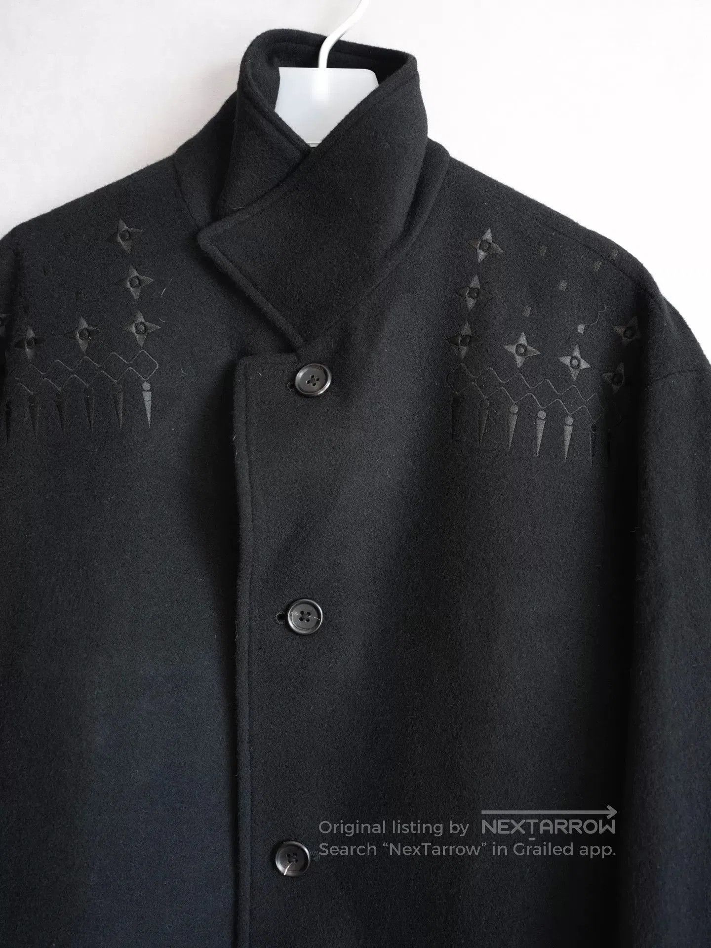 Yohji Yamamoto Yohji Yamamoto Embroidered Long Coat. Size US M / EU 48-50 / 2 - 5 Thumbnail