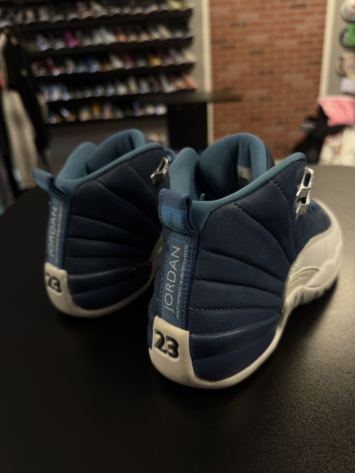 Jordan Brand × Nike Jordan 12 Blue Indigo Size 6Y/7.5W Pre Owned Size US 6 / EU 39 - 3 Thumbnail