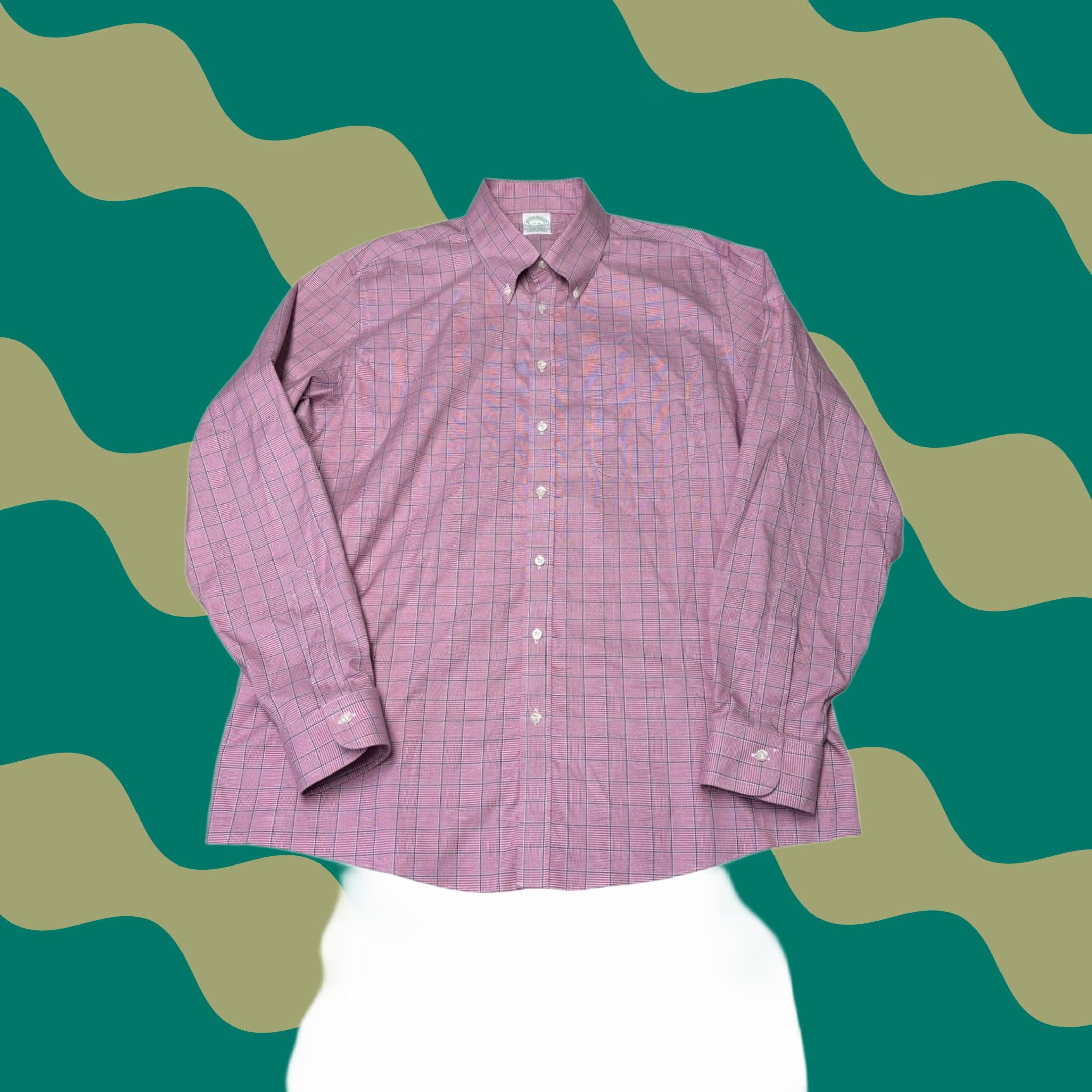 Brooks Brothers Brooks Brothers Milano Fit Non-Iron Supima Cotton Pink Check Shirt 17-36 Size US XL / EU 56 / 4 - 1 Thumbnail